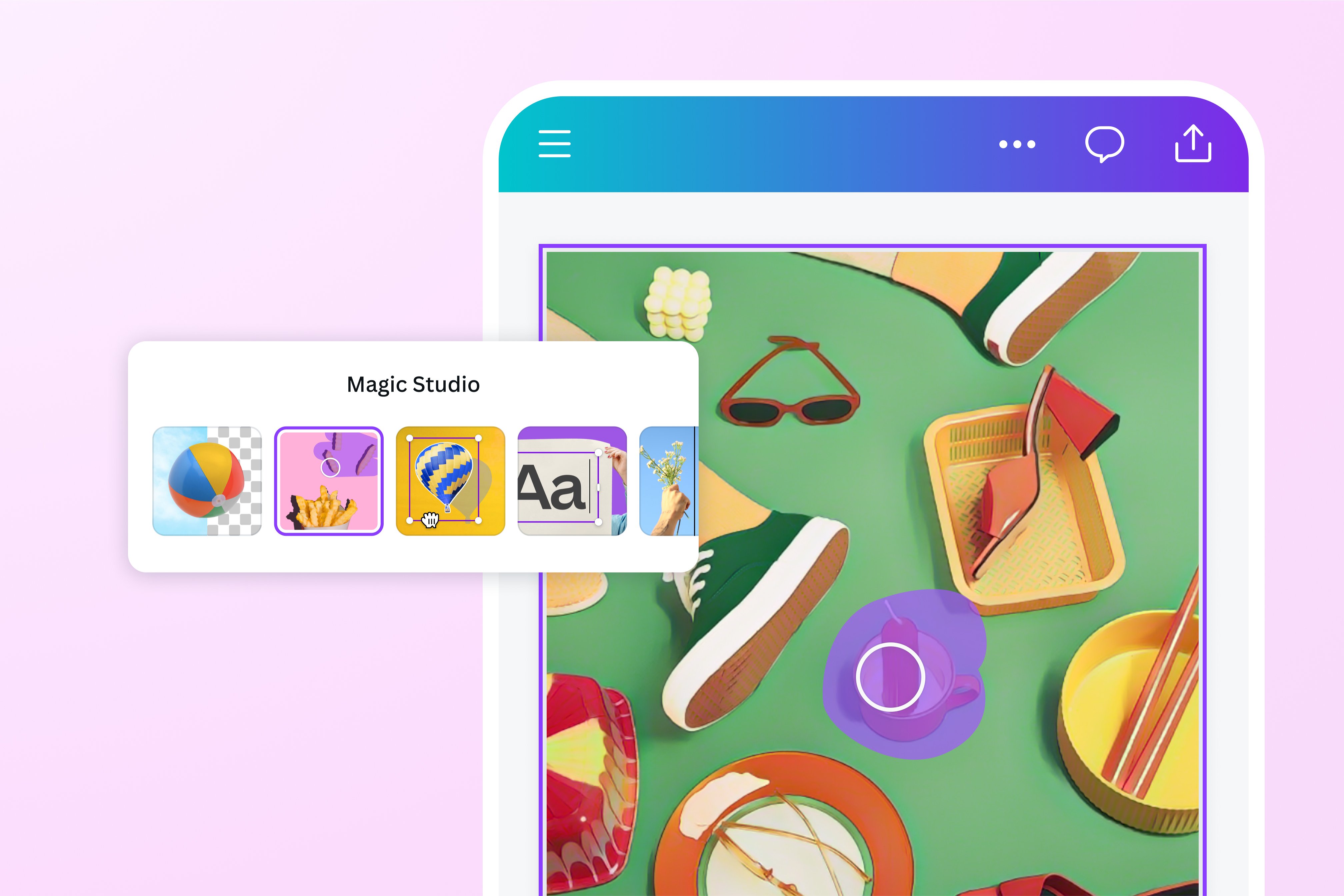 Use Magic Eraser to remove objects in your image