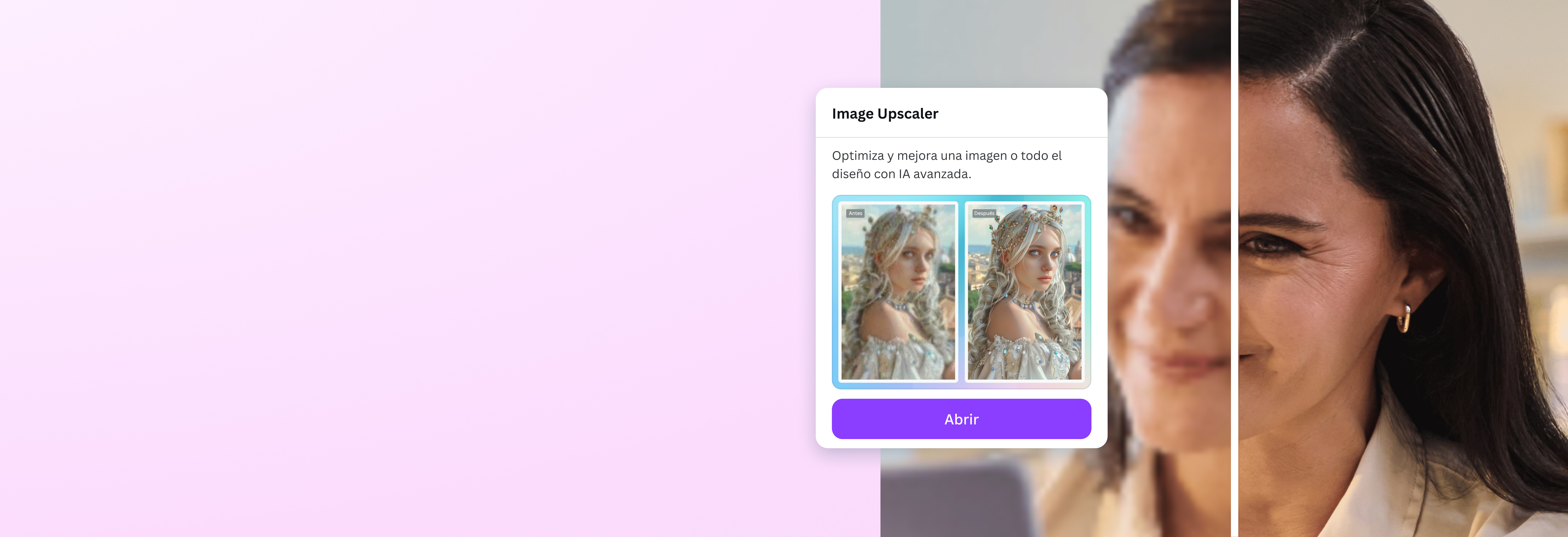 Despixelar imágnes con Canva