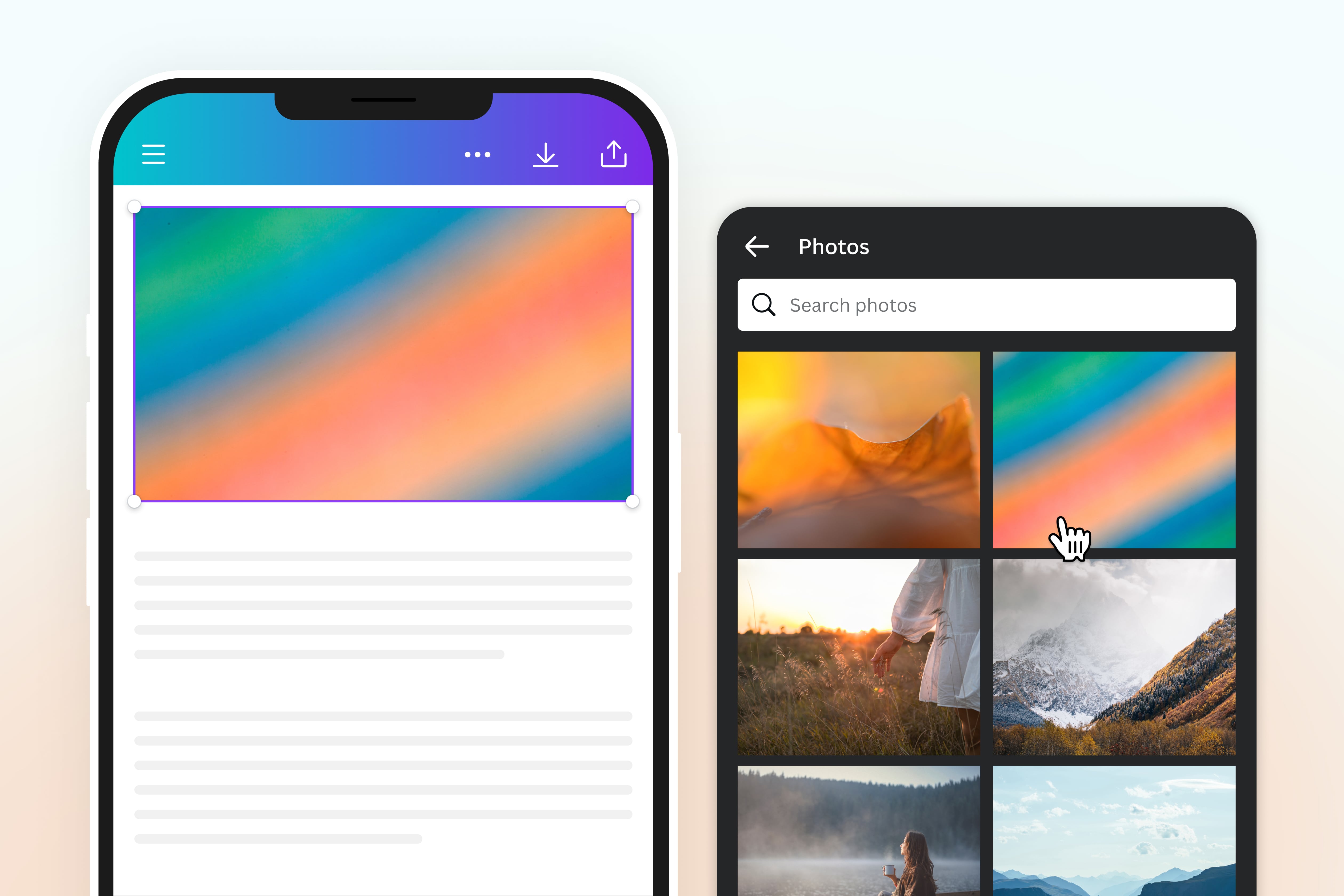 Add photos and designs to your translated docs