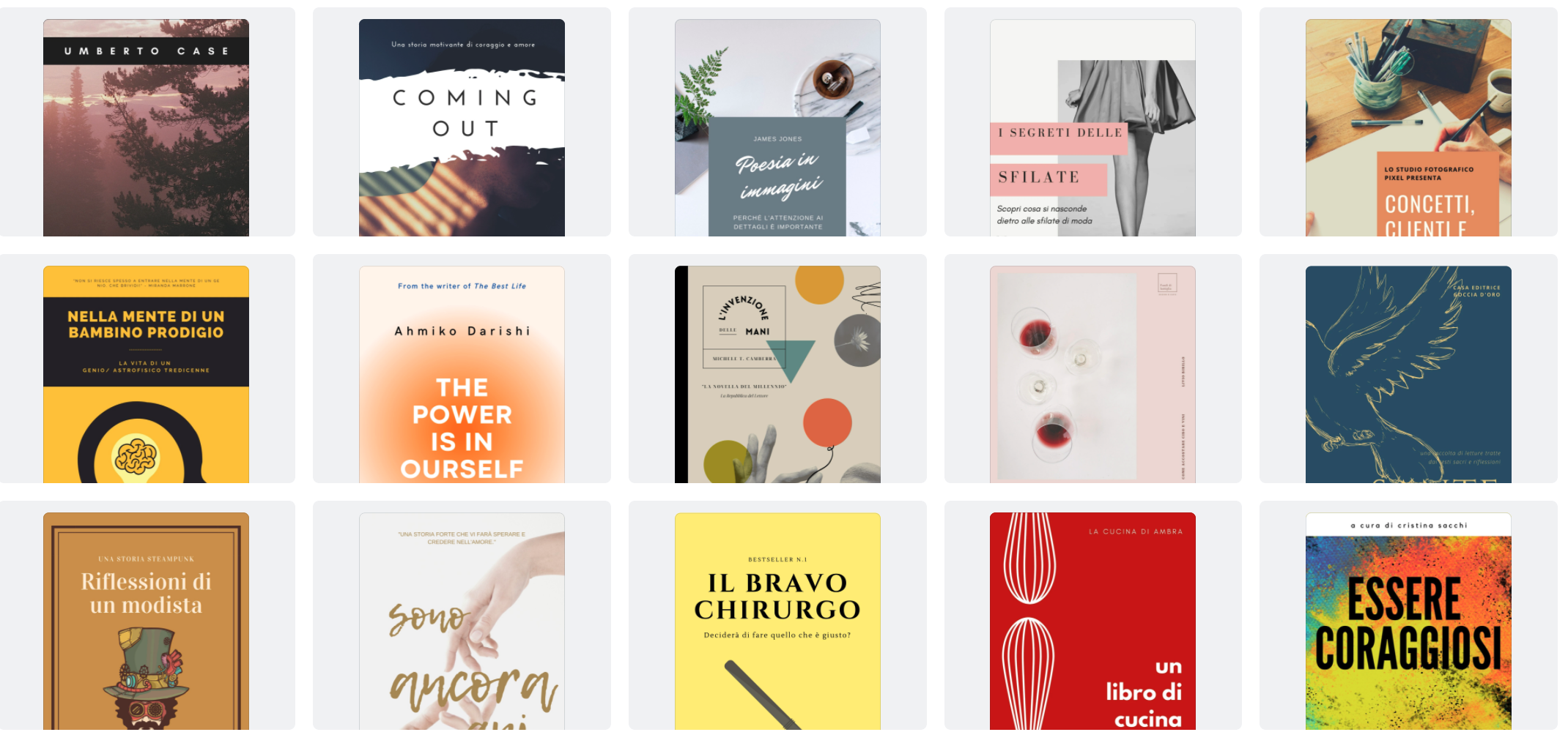 Copertine Libri Canva