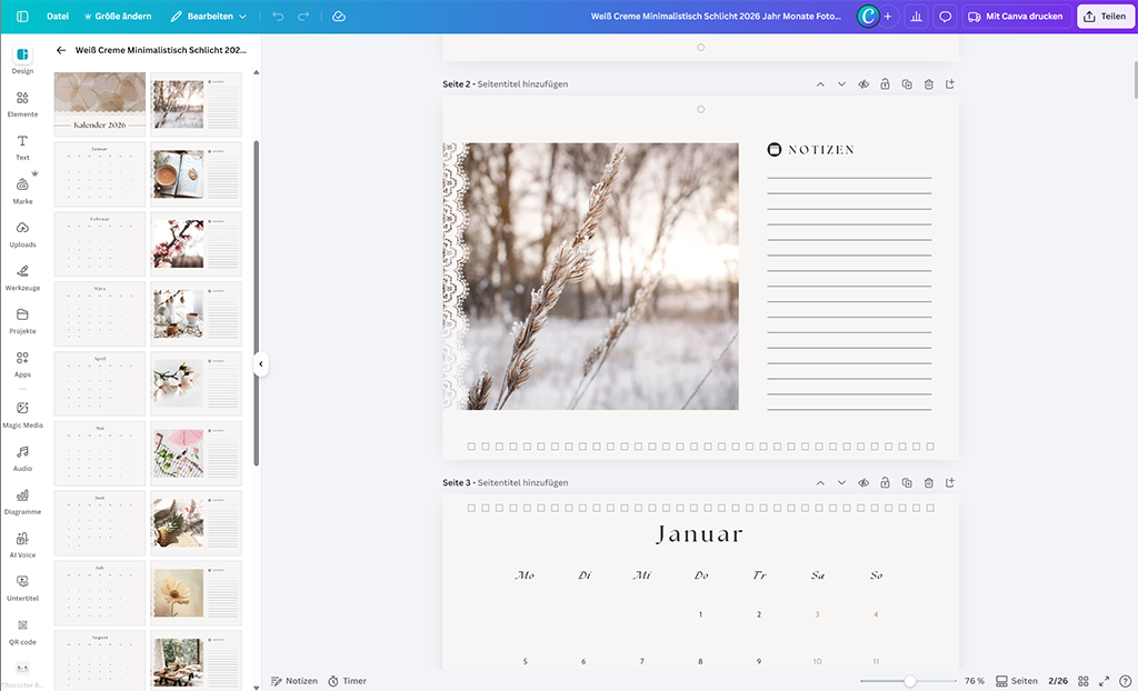 So kannst du einen Kalender erstellen