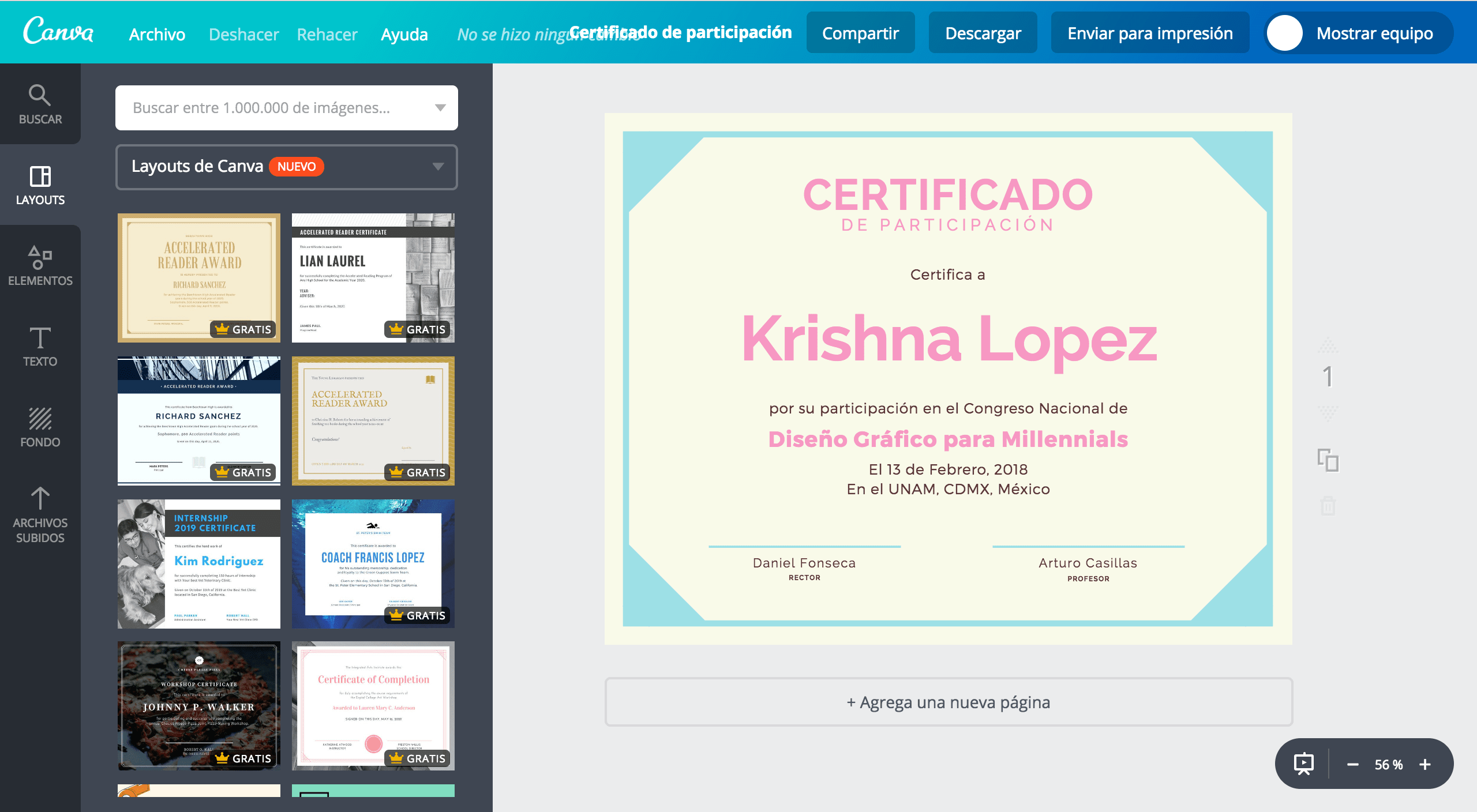Certificados de participación