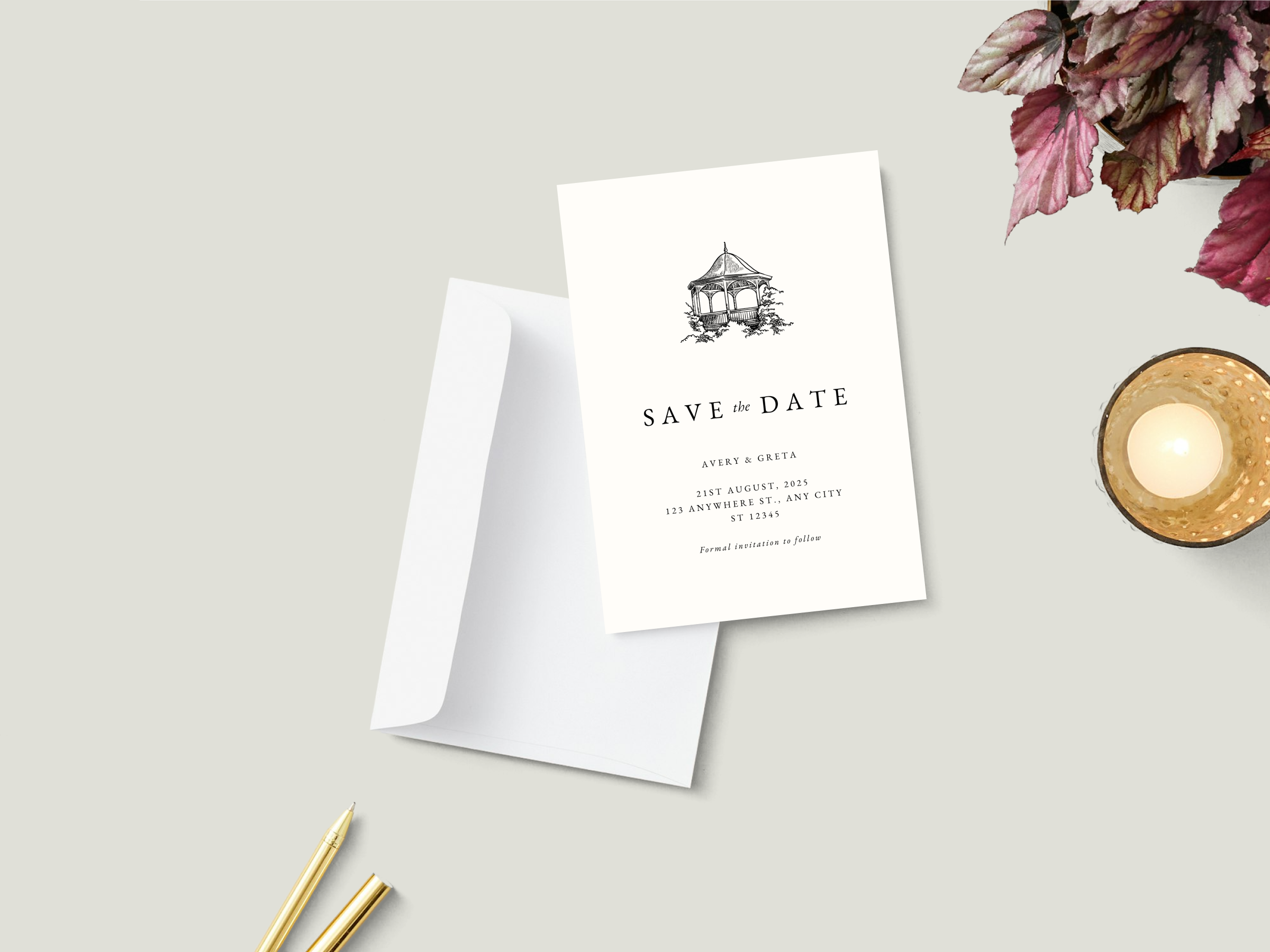 Save the Date Cards - Make Your Own Save the Dates | Canva, image size:2400x1800