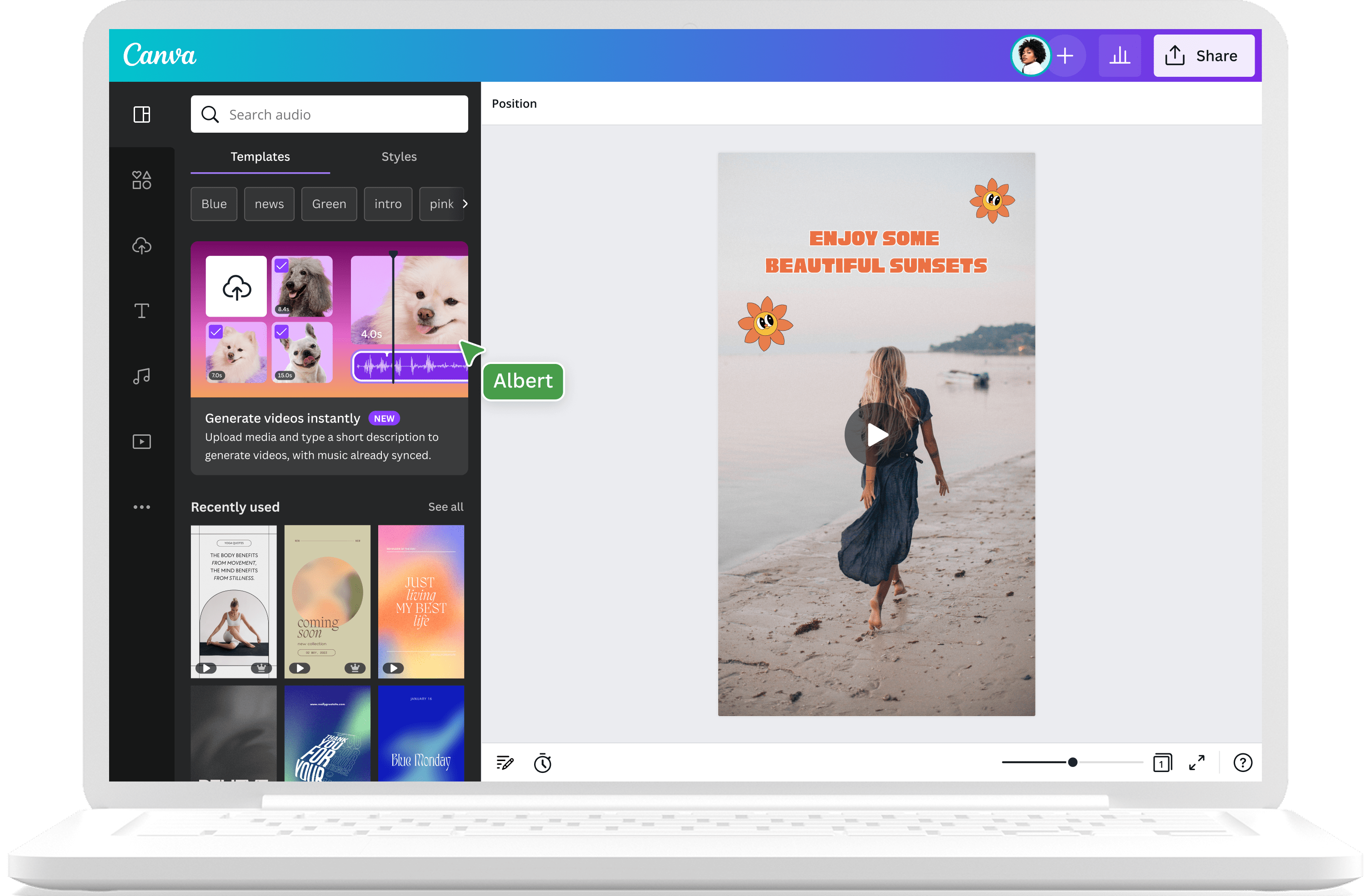 Hoe Magic Design™ voor video te gebruiken