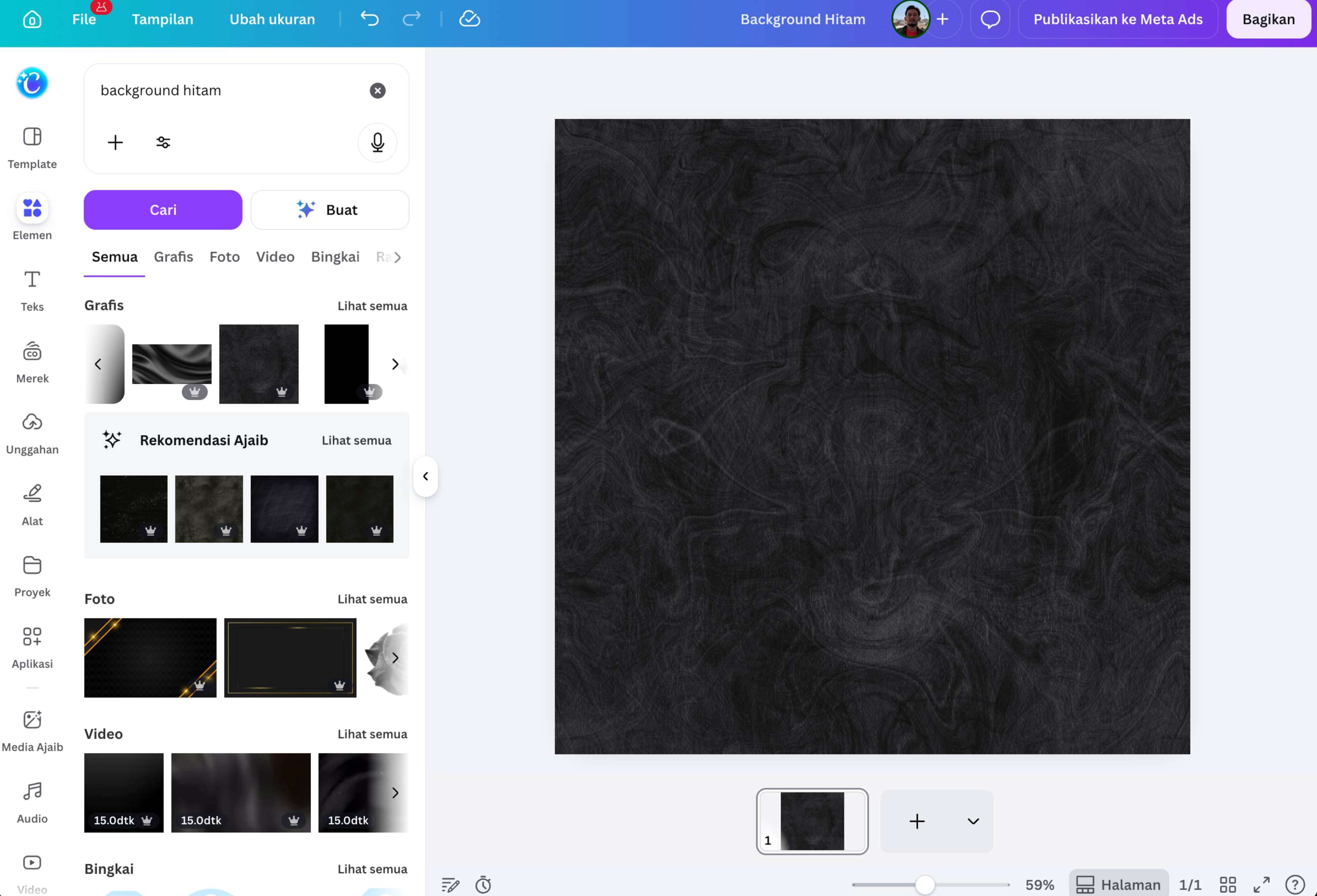 Cara menggunakan background hitam