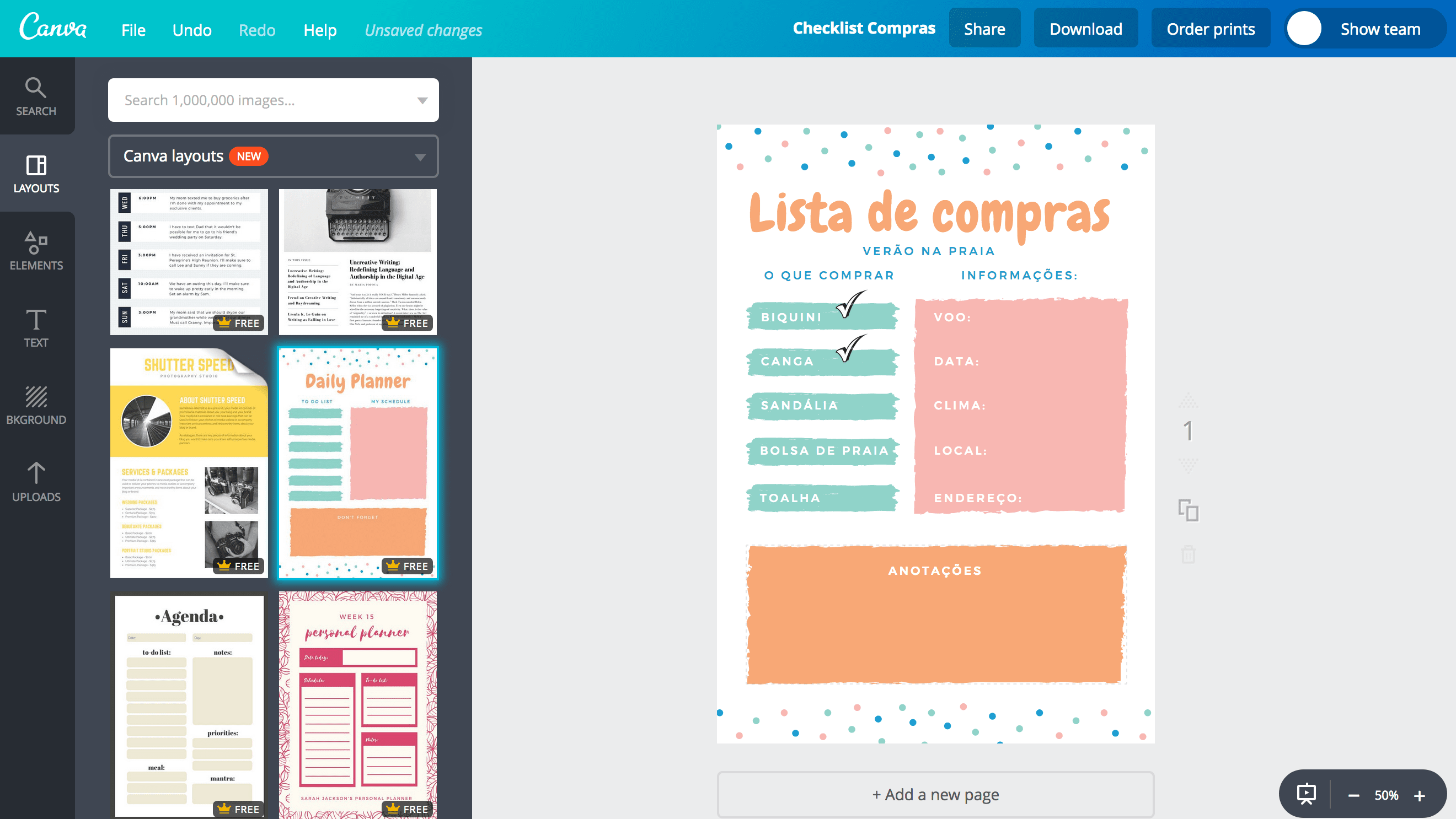 Lista de compras Lista de compras