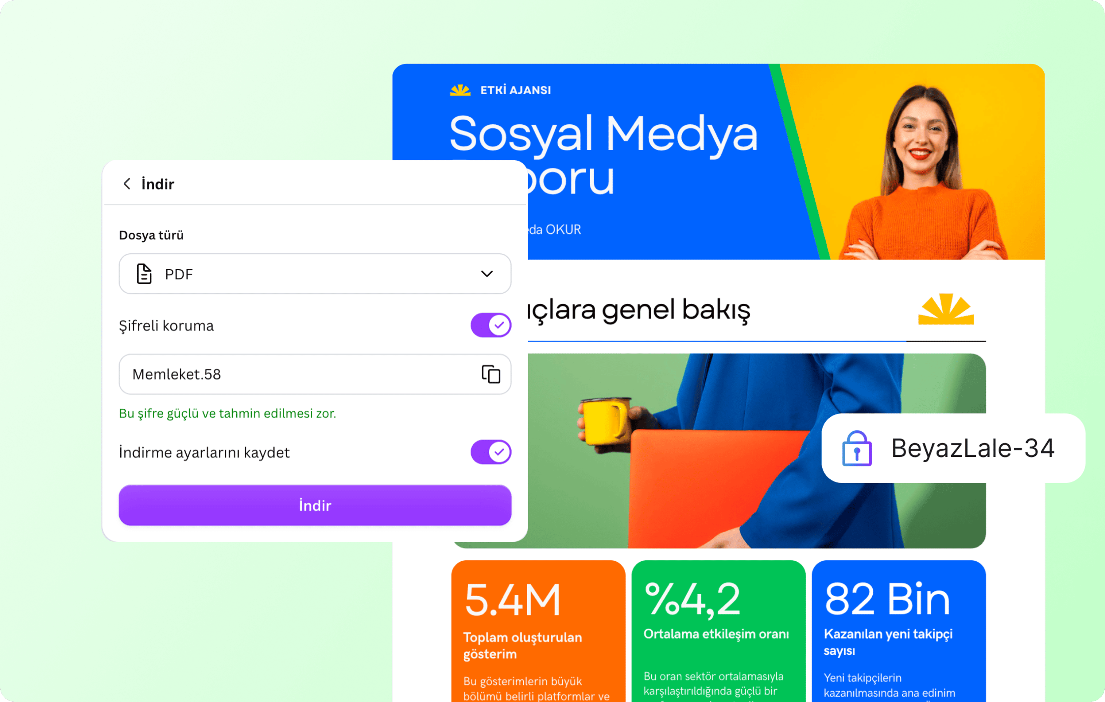 PDF şifreleme - Canva