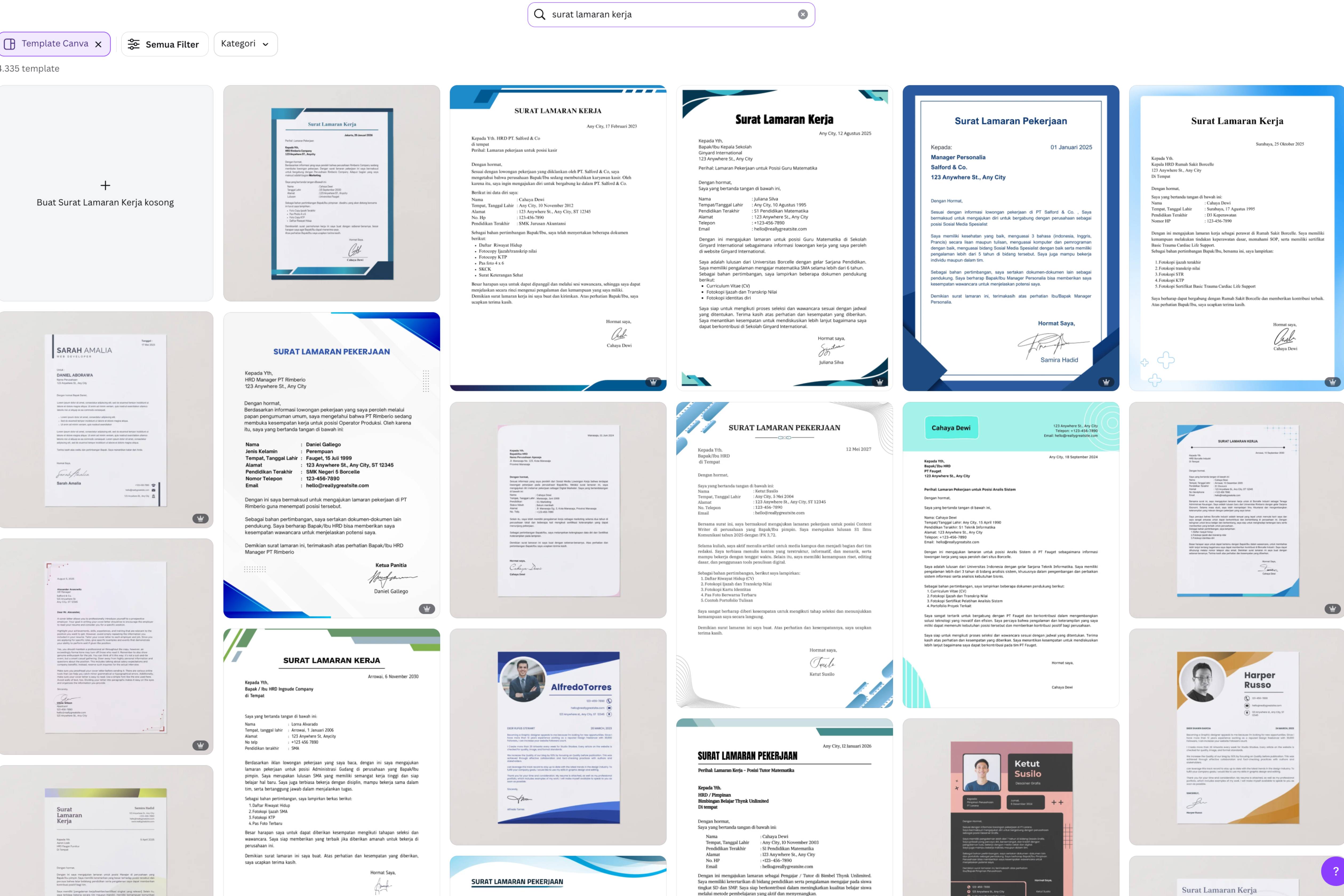 contoh surat lamaran kerja contoh surat lamaran kerja