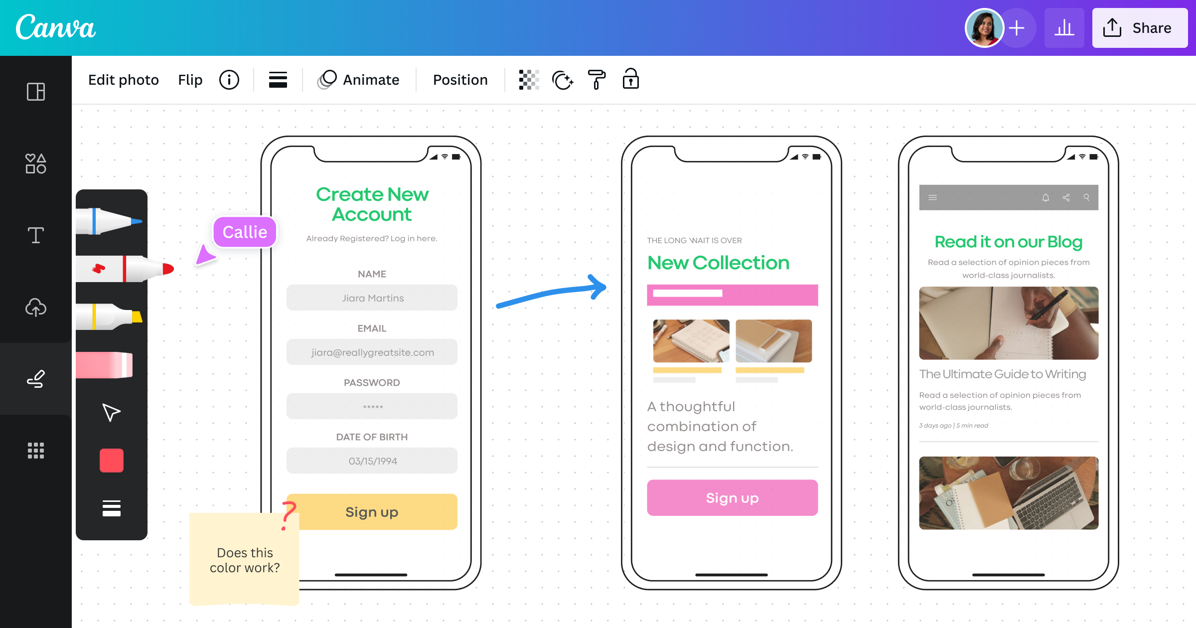 無料ワイヤーフレームツール｜Canva（キャンバ）