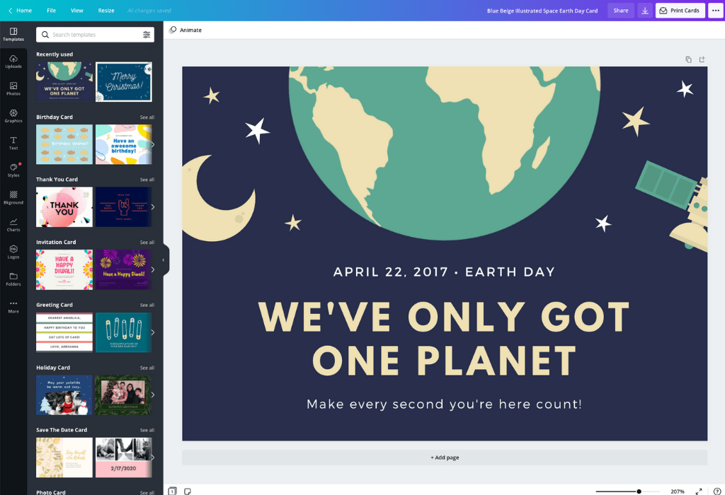 How to make an ecard - Canva