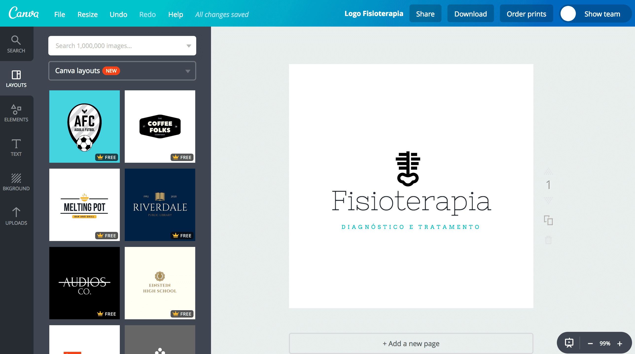 Logo de fisioterapia