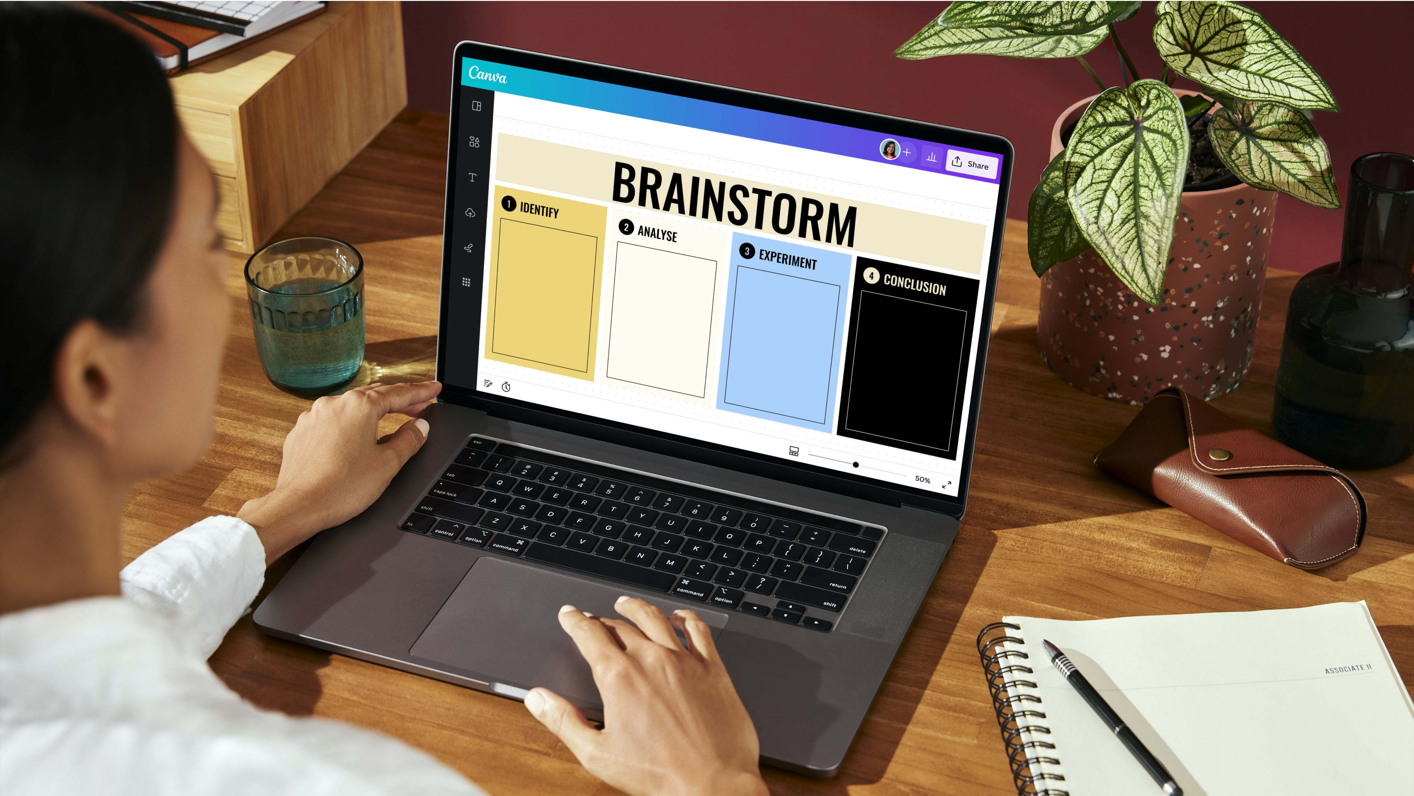 Brainstorm map maker su Canva