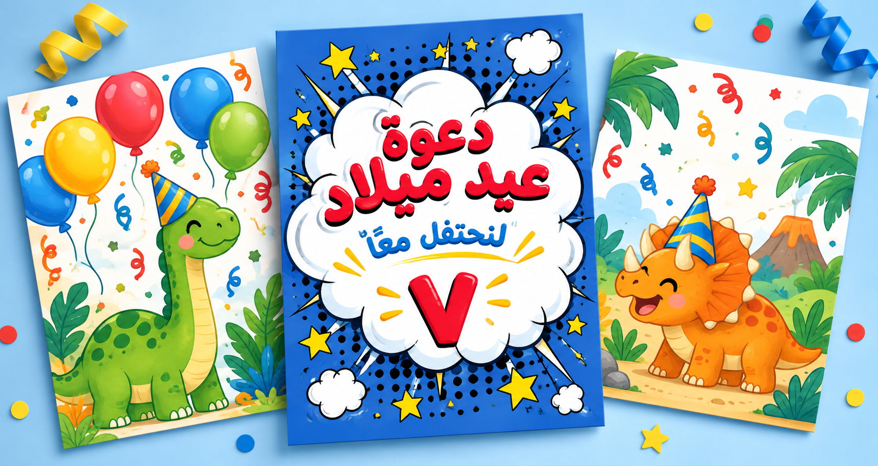 تصميم دعوة عيد ميلاد للأطفال تصميم دعوة عيد ميلاد للأطفال