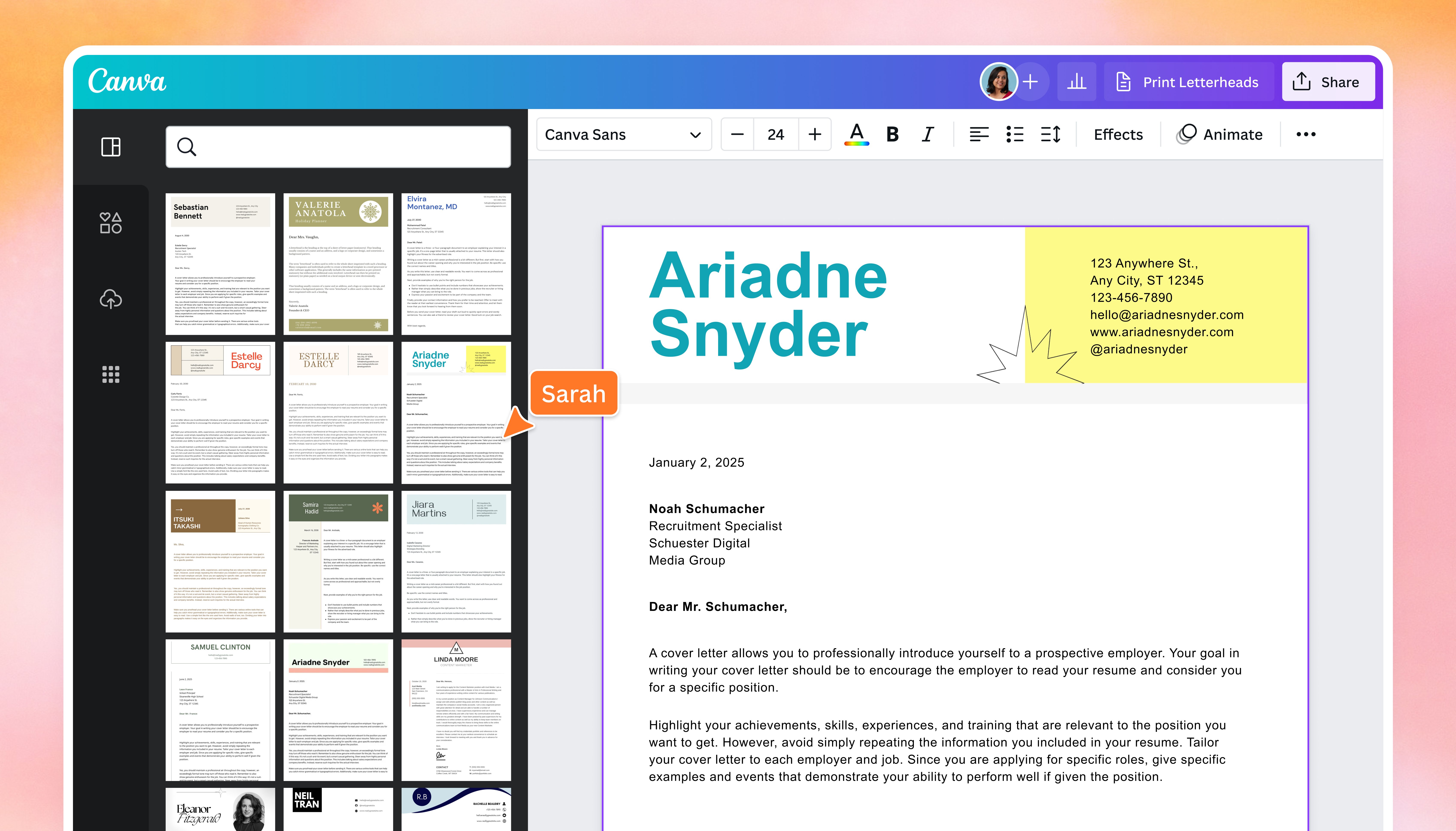 कवर लेटर बनाएं