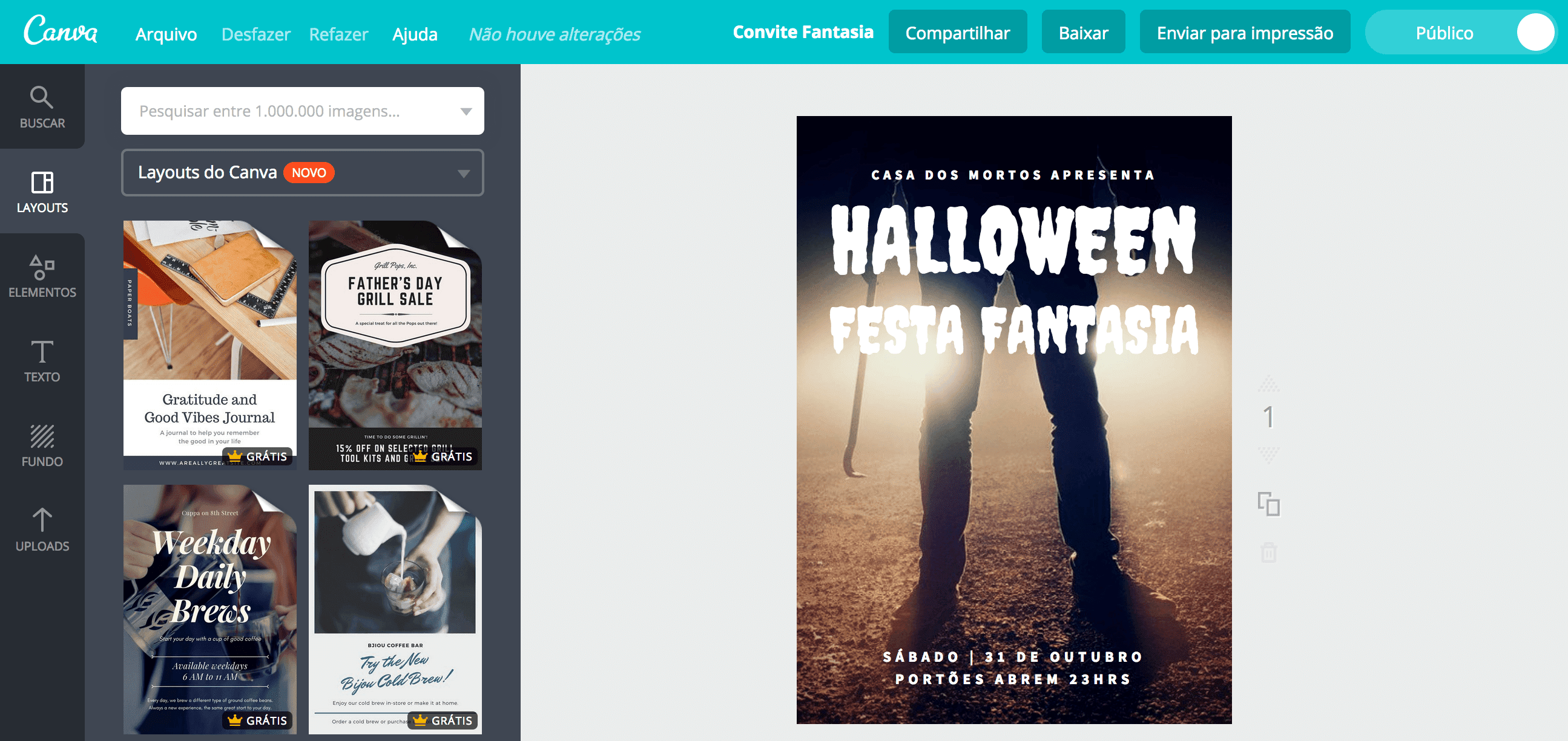 Convite para festa à fantasia