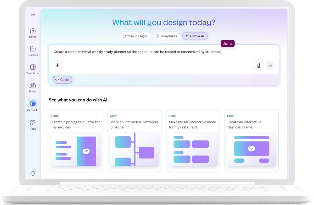 Free Study Planner: Build Custom Study Schedules with AI | Canva Code