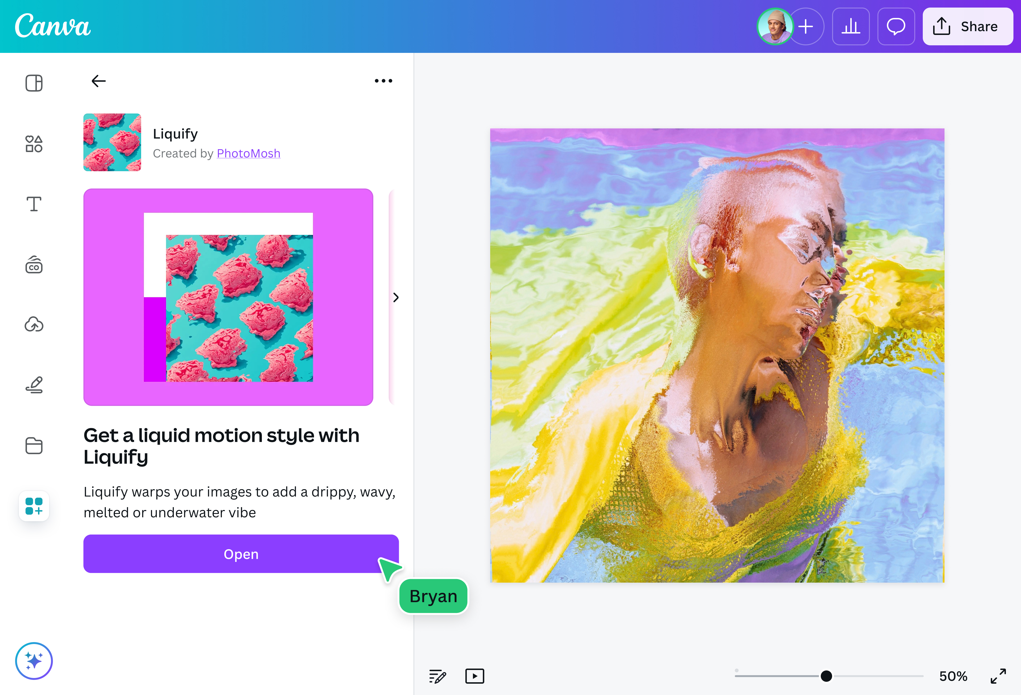 Image Distorter Liquify tool: Distort an image online for free | Canva