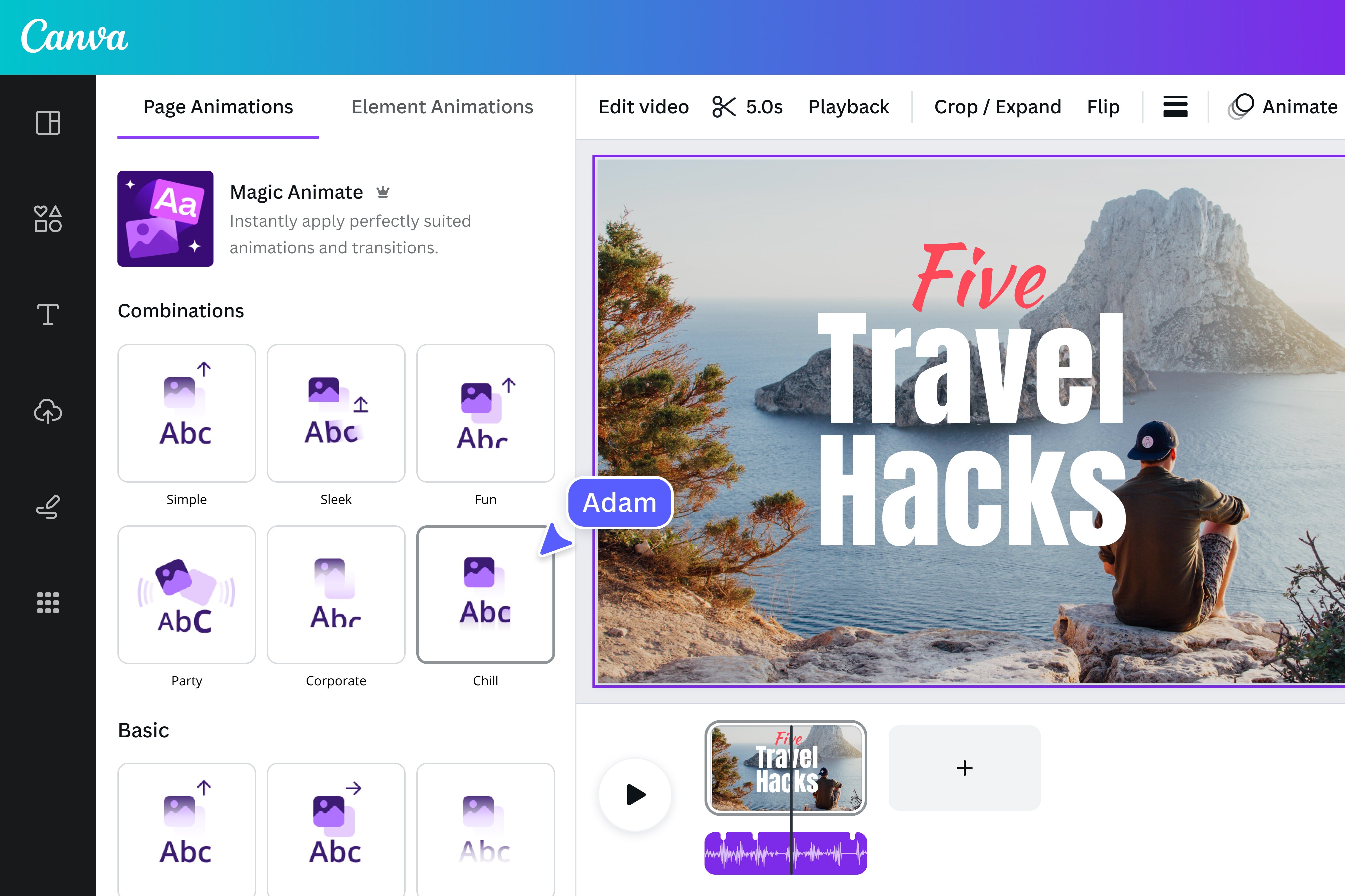 dodaj animacje do wideo