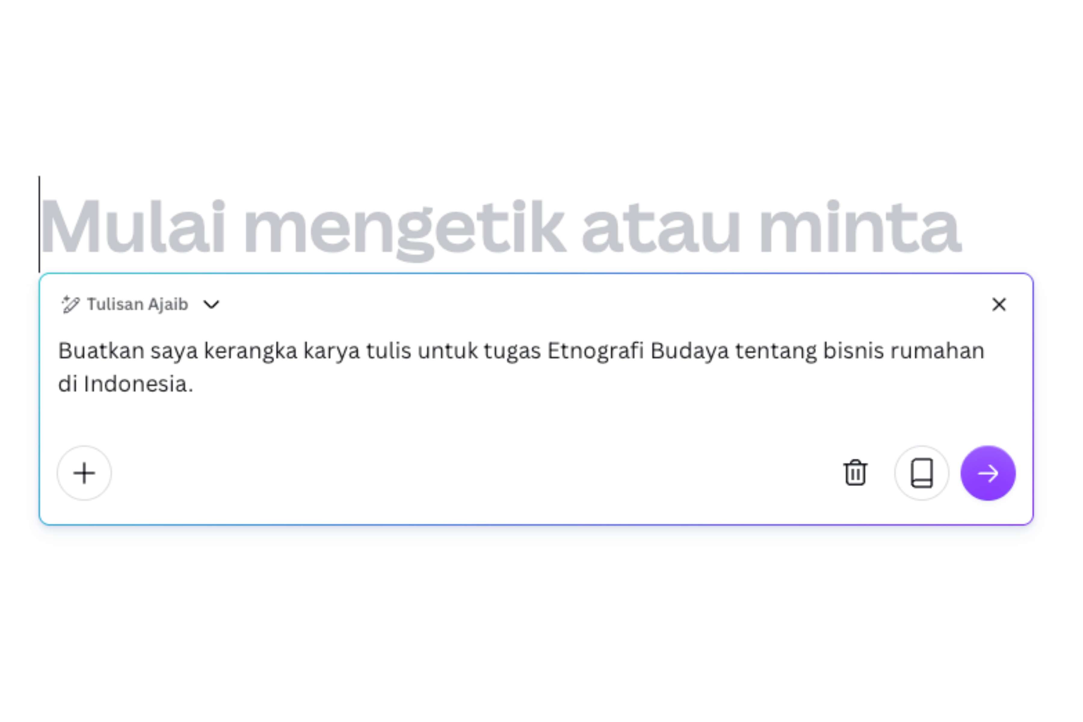 kerangka karya tulis AI di Canva Docs