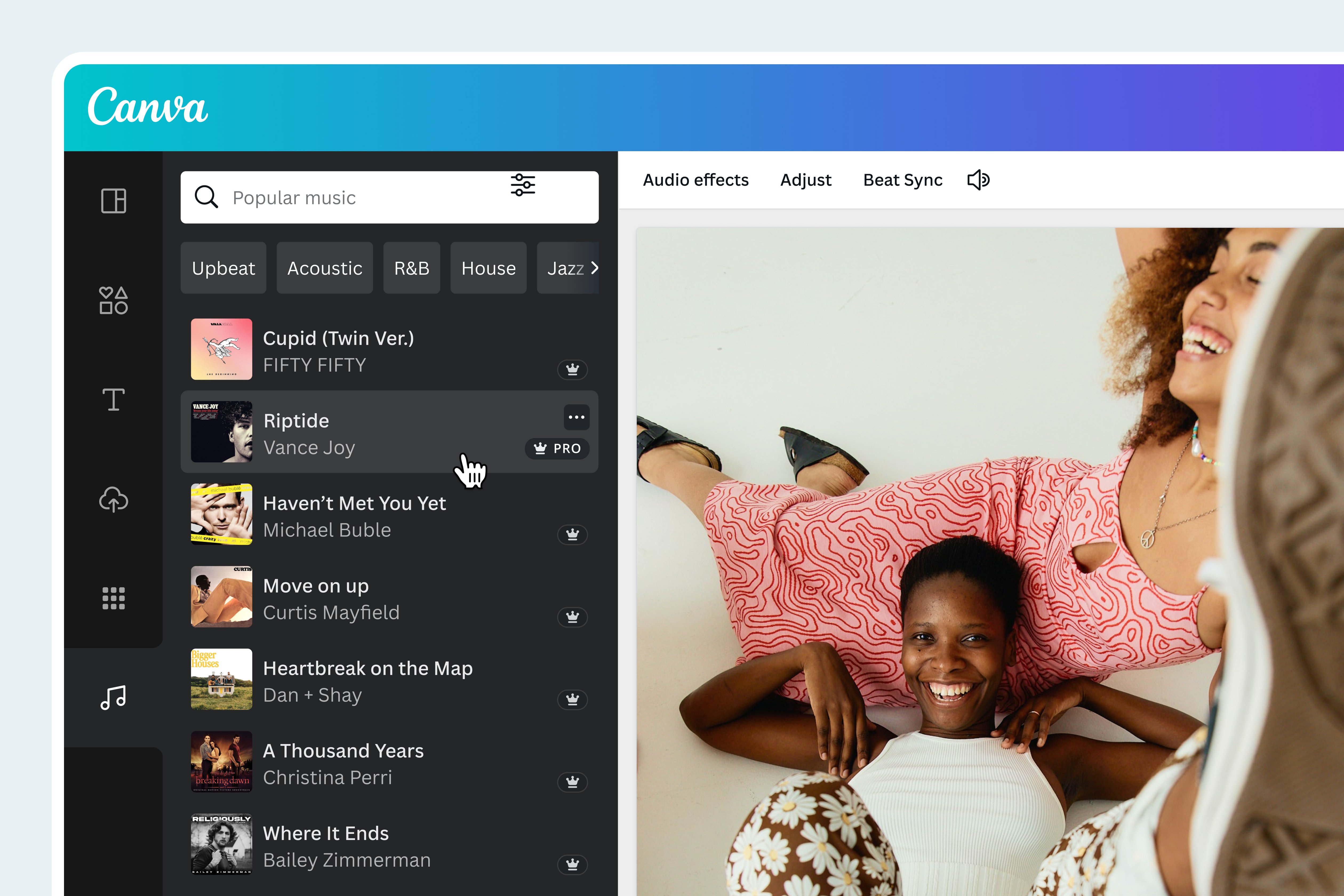 Add popular music to your video