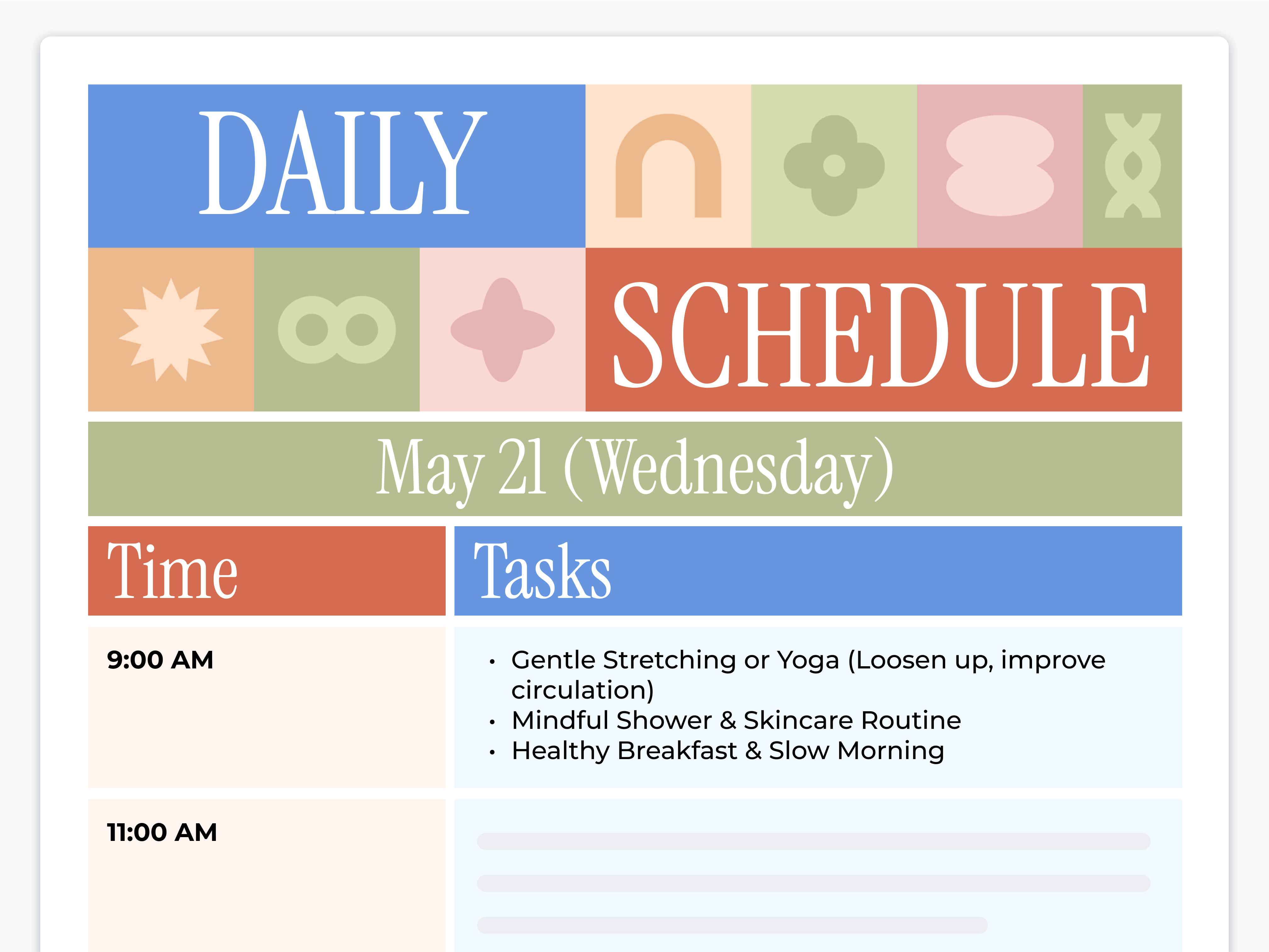 How to Make a Daily Schedule (Examples and Templates) | Canva