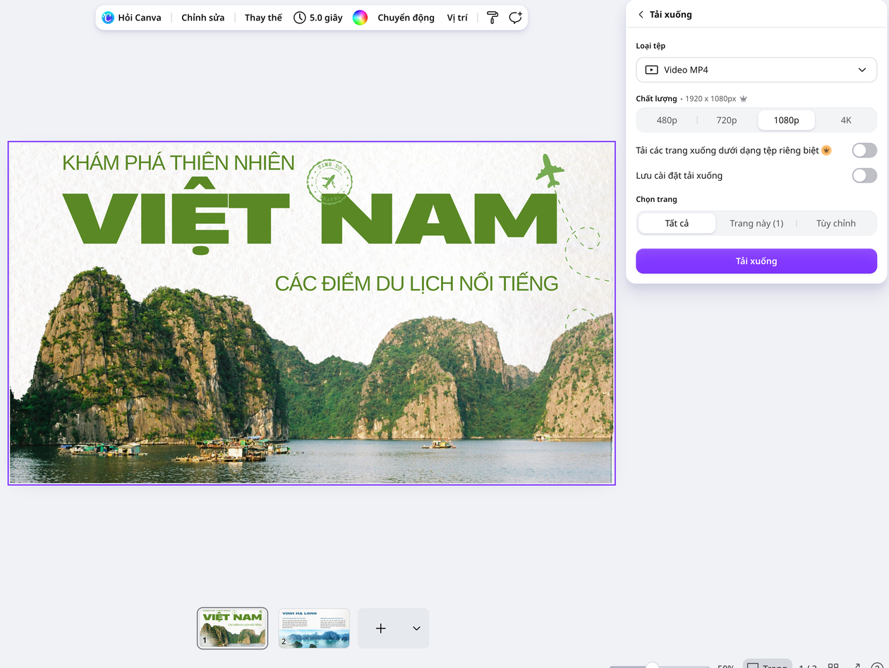 Biến bài PowerPoint có sẵn thành video MP4
