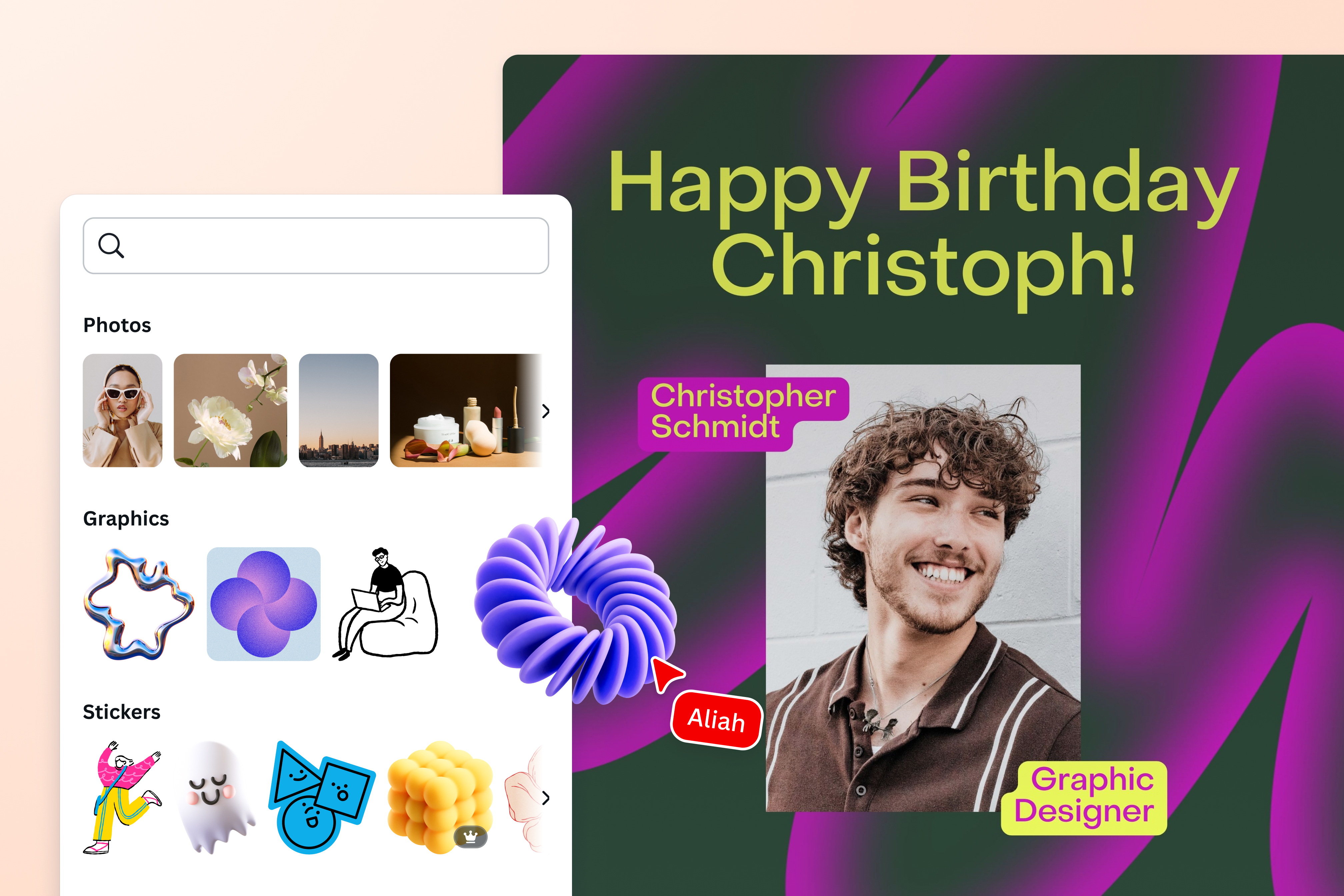 Add stickers and other elements to your photo