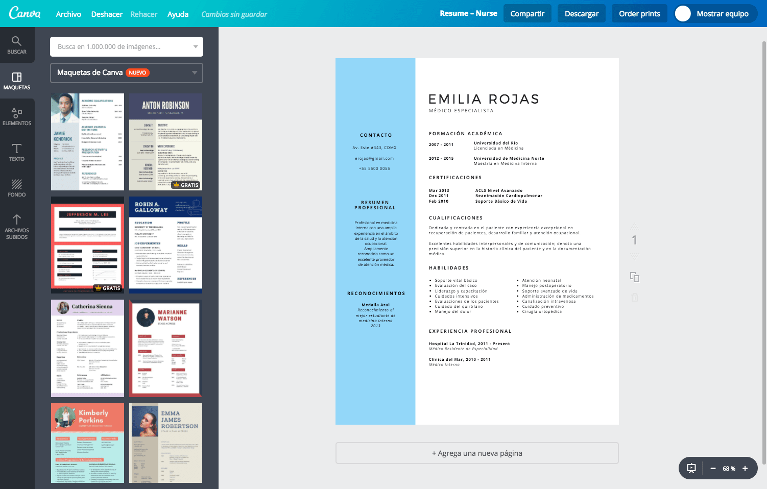 Curriculum vitae médico