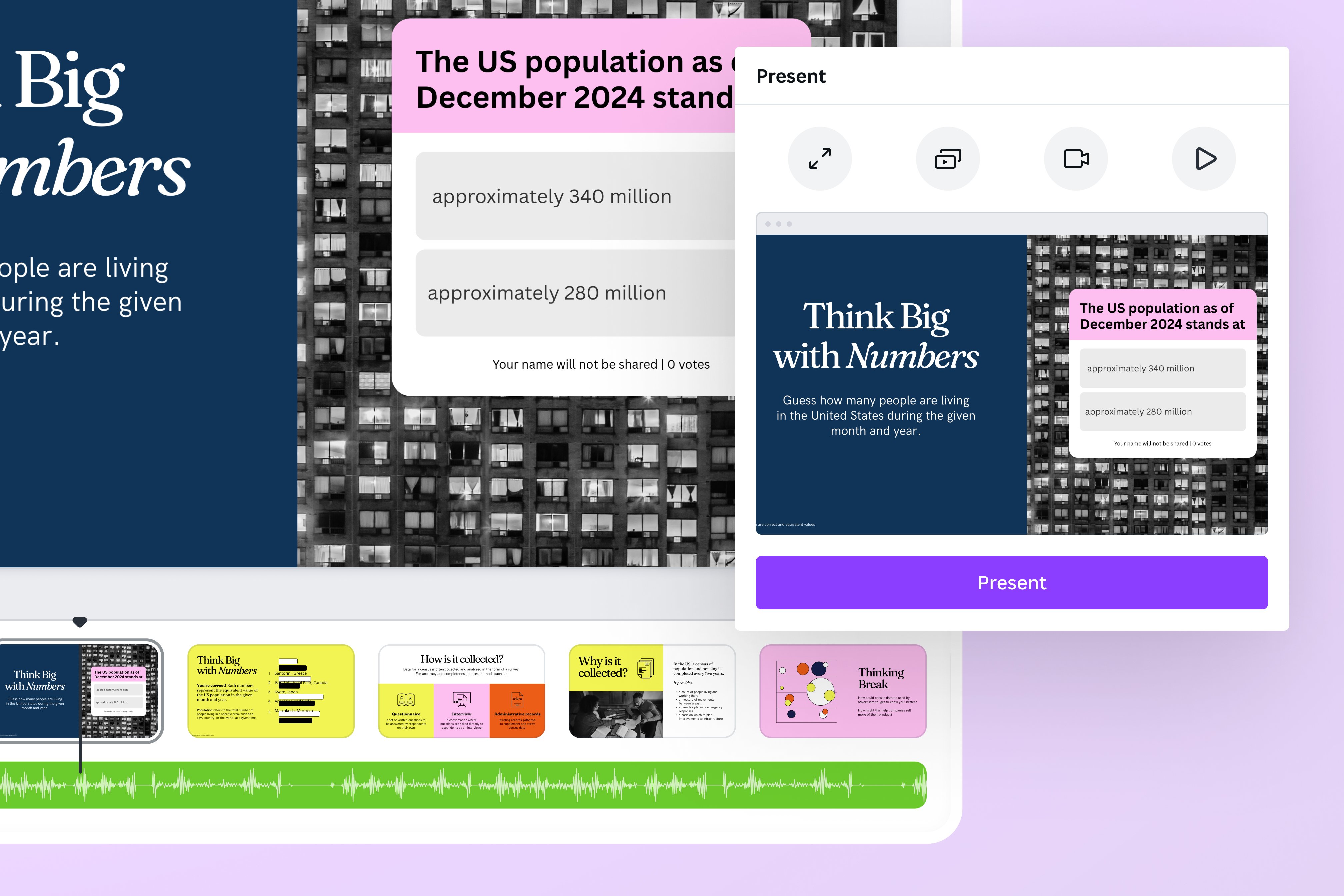 Apply AI-generated music to your presentation