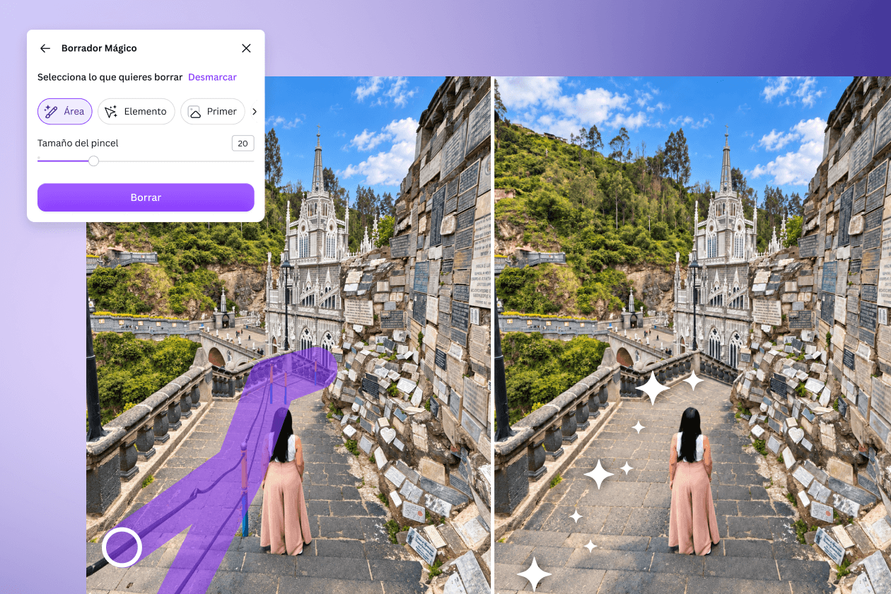 foto editada en el santuario de las lajas
