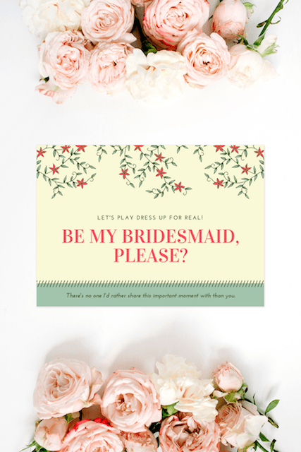 will you be my bridesmaid dress card Bridesmaid Photo Card