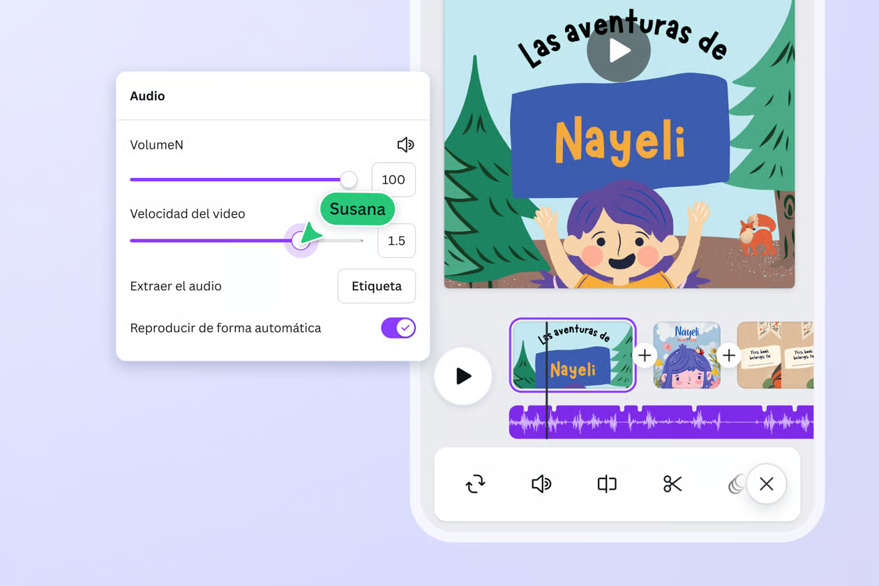 Crear audiolibros con Canva
