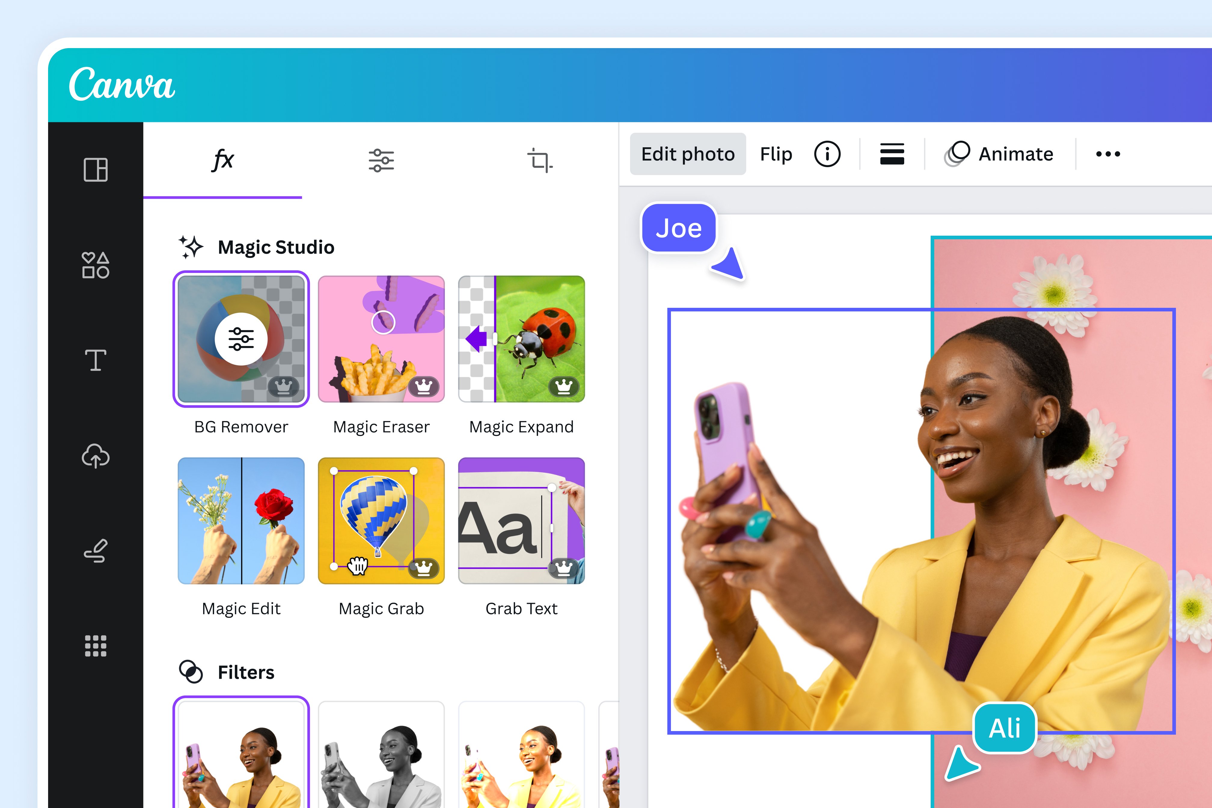 Use Background Remover to erase backdrop