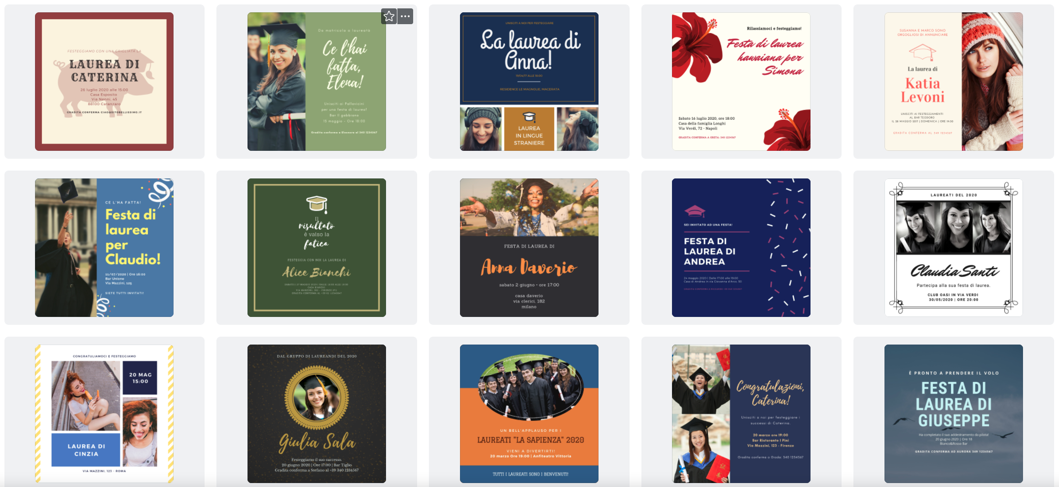 Creare inviti laurea Canva Creare inviti laurea Canva