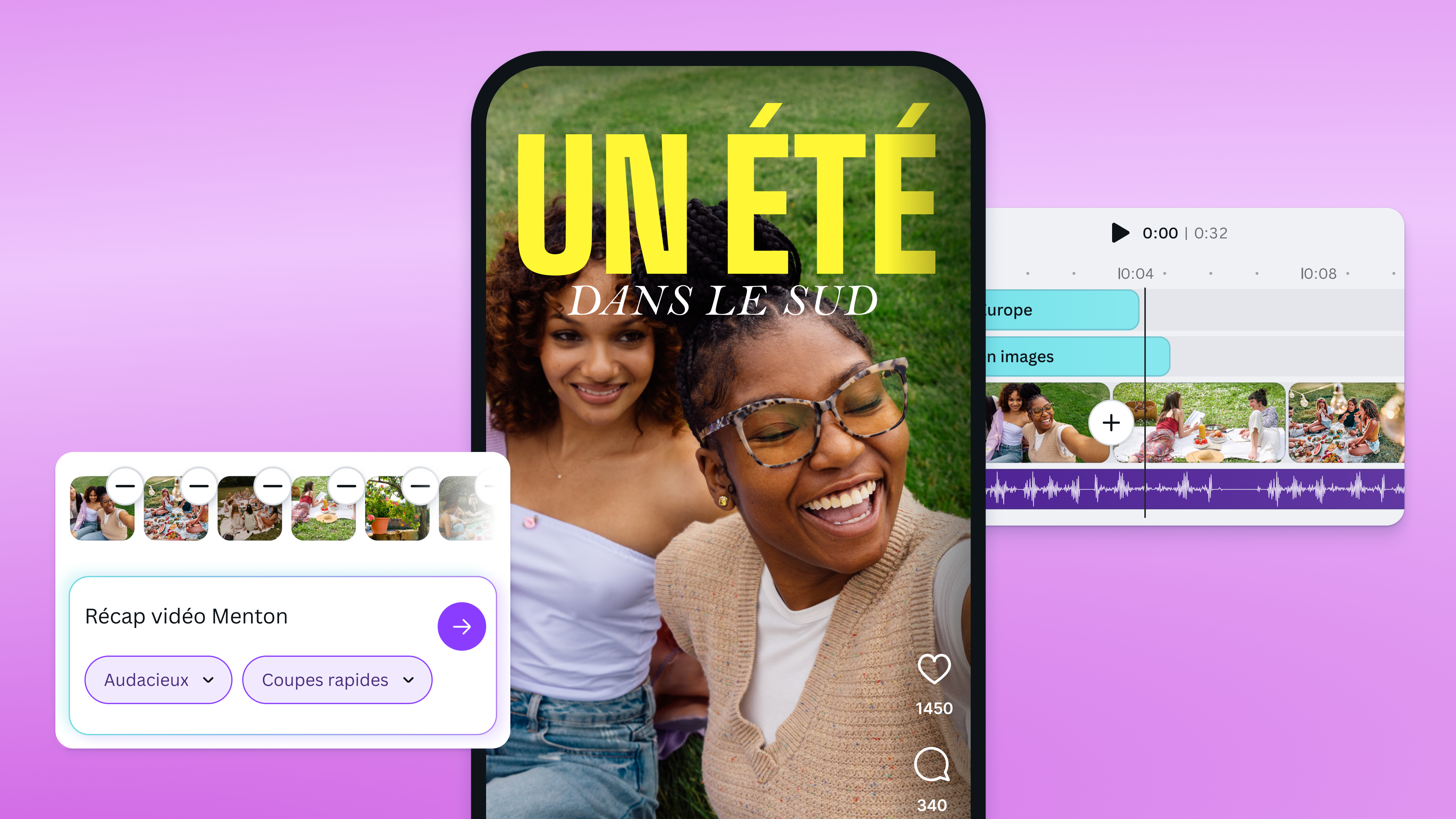 Convertisseur MP4 en cours d’utilisation pour modifier une vidéo sur Canva
