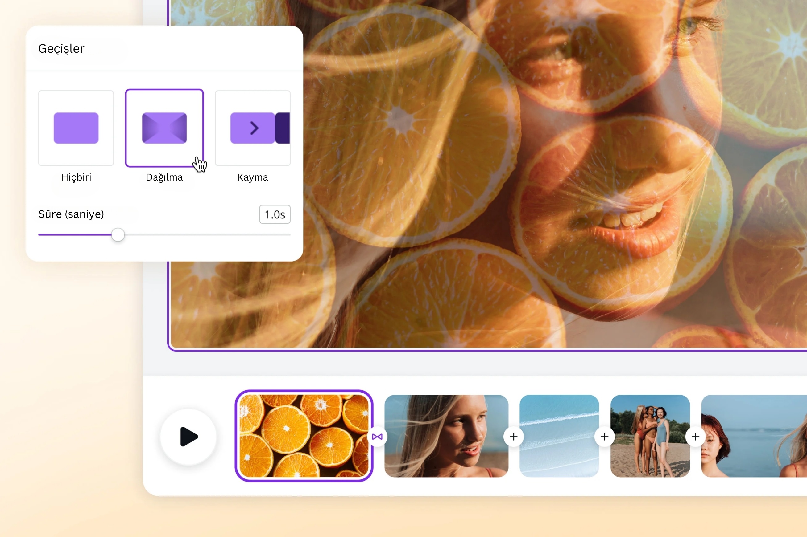 video geçiş efektleri programı - Canva