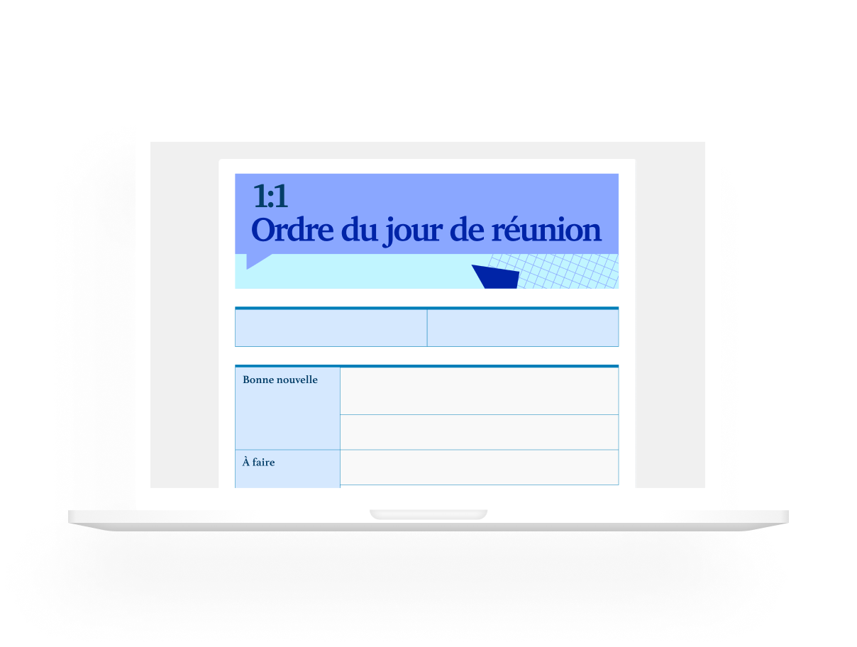 Ordres du jour de réunion