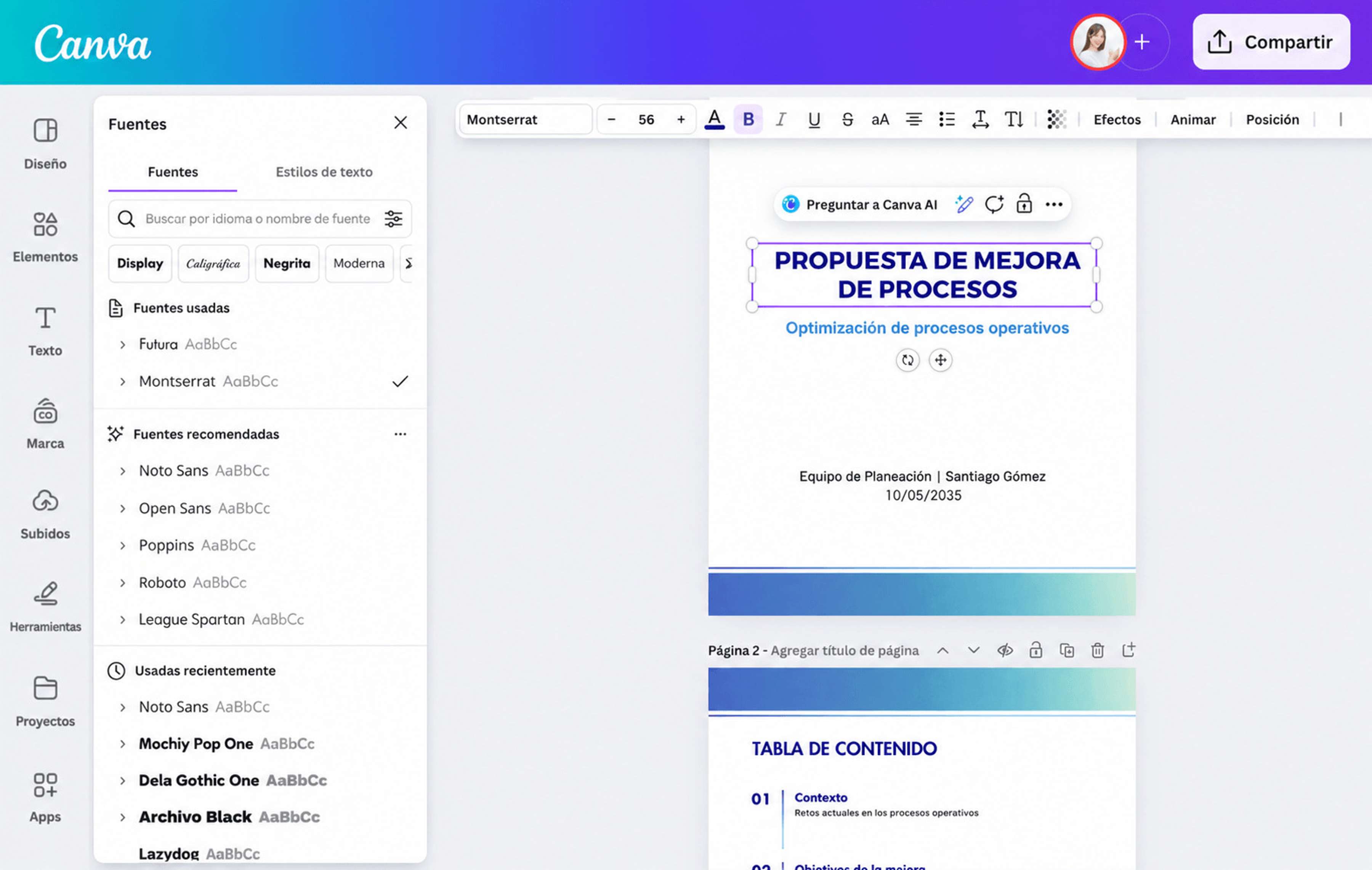 Edición del tipo de letra de un documento de Word antes de exportarlo a PDF