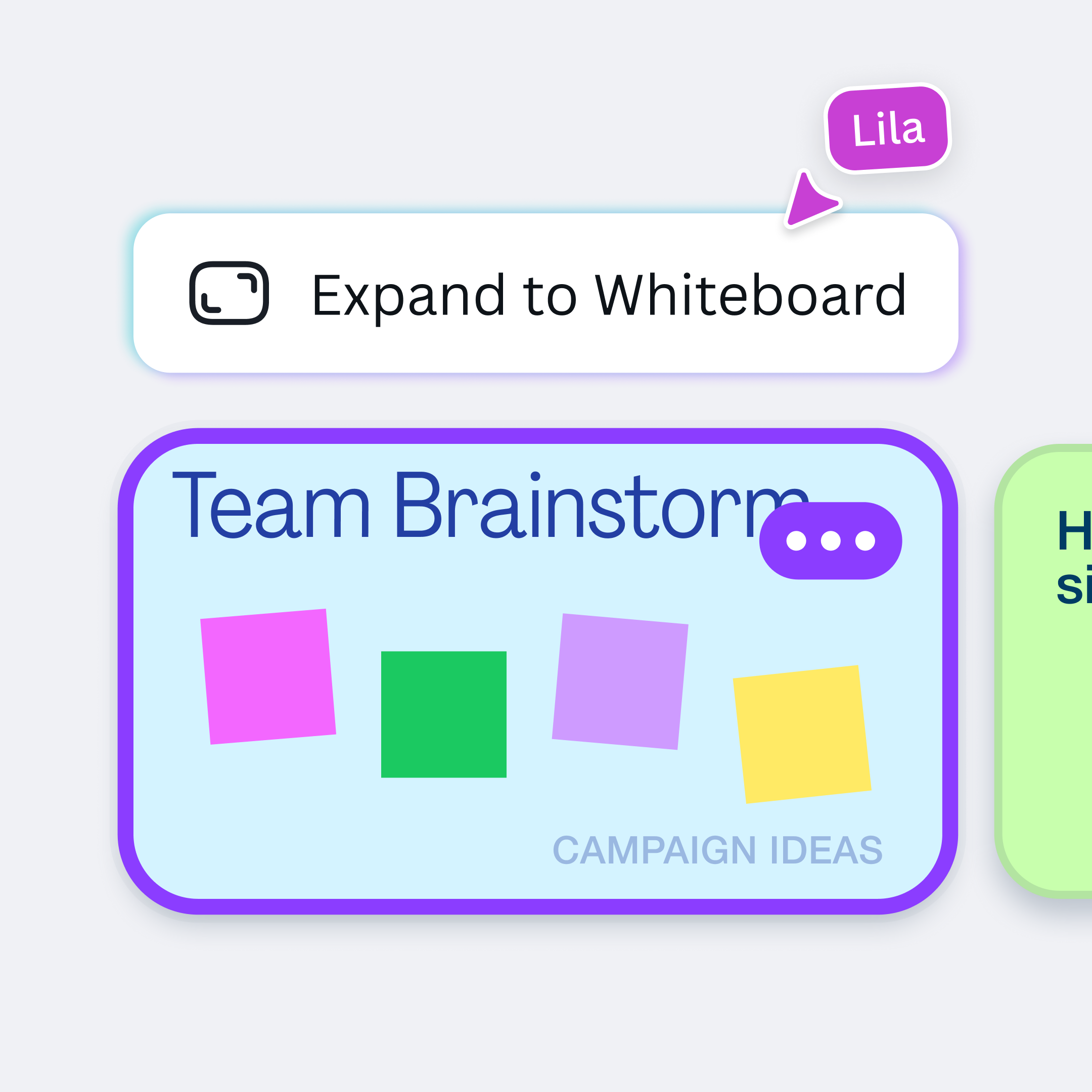 Brainstorm with your team using a whiteboard