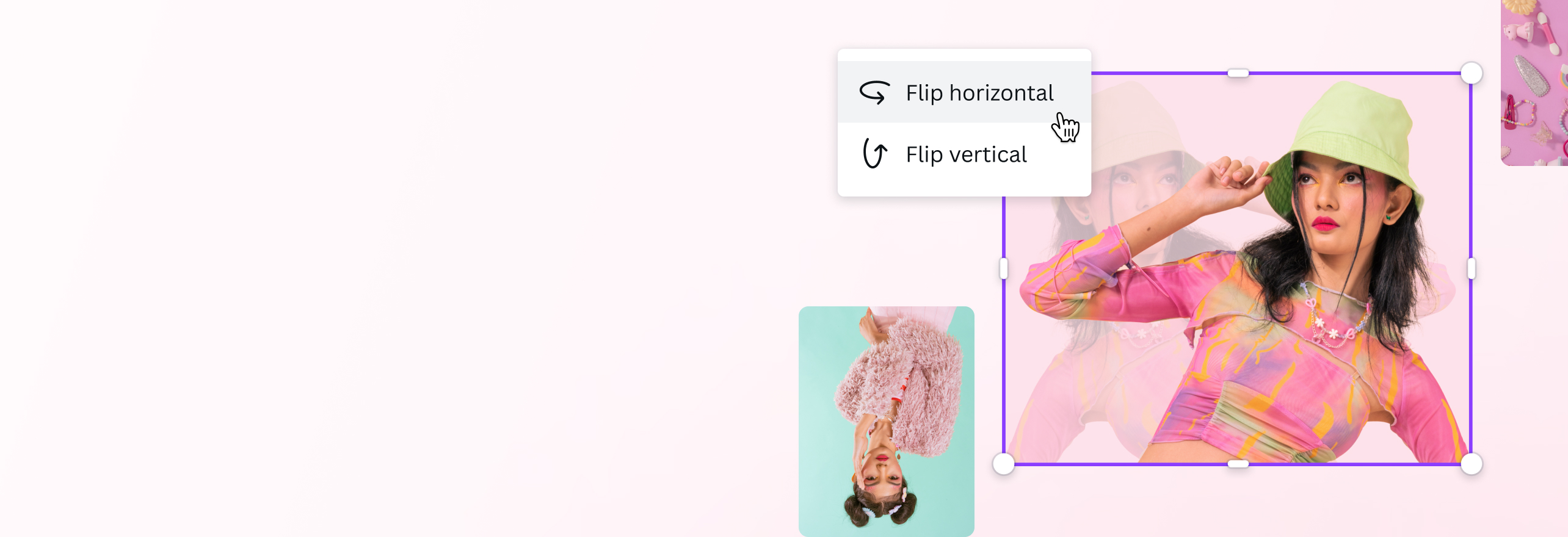 Banner de imágenes volteadas