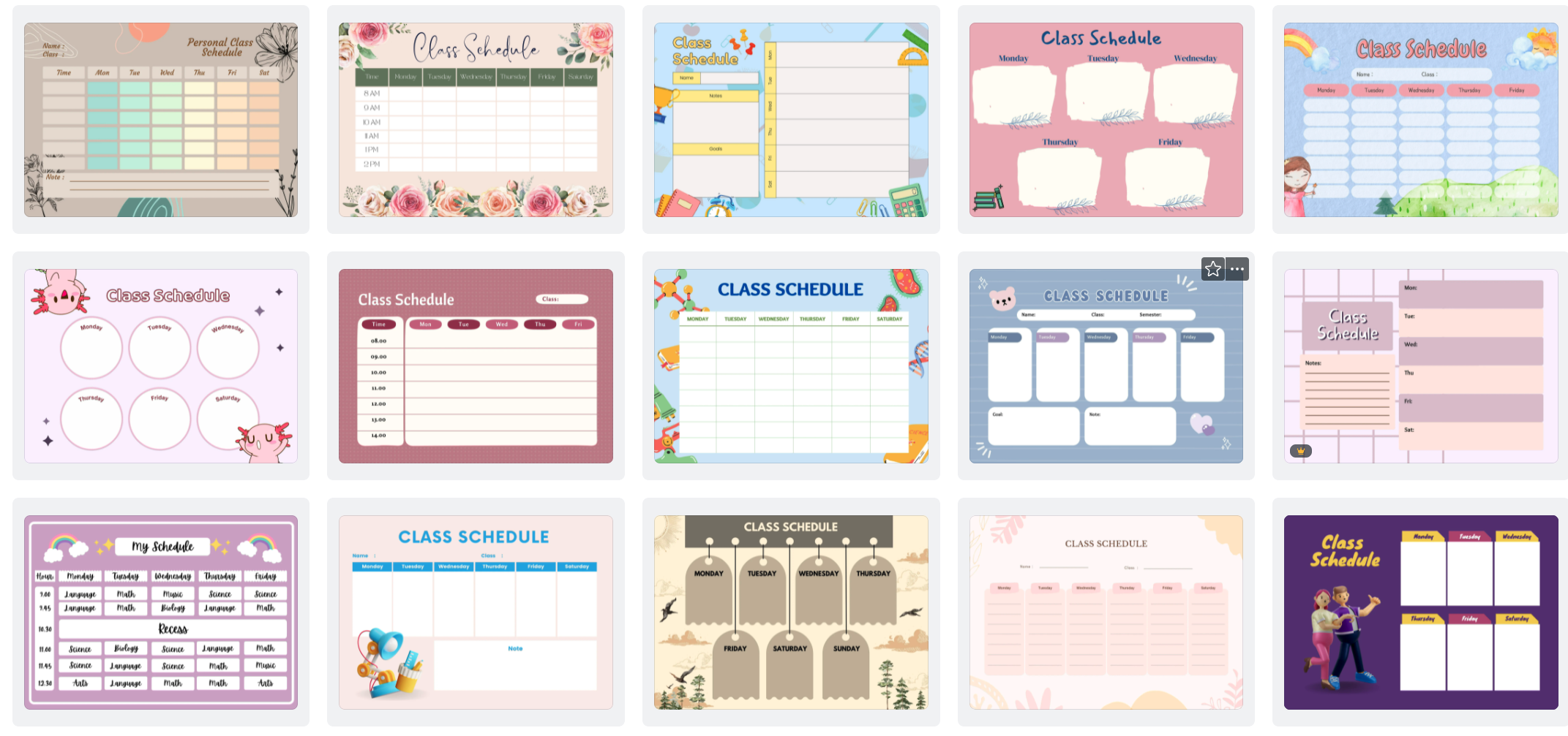 Creazione orario lezioni scolastico Creazione orario lezioni scolastico Canva