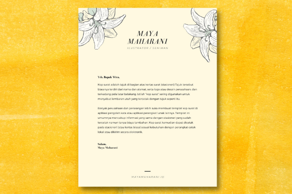 Membuat surat lamaran kerja