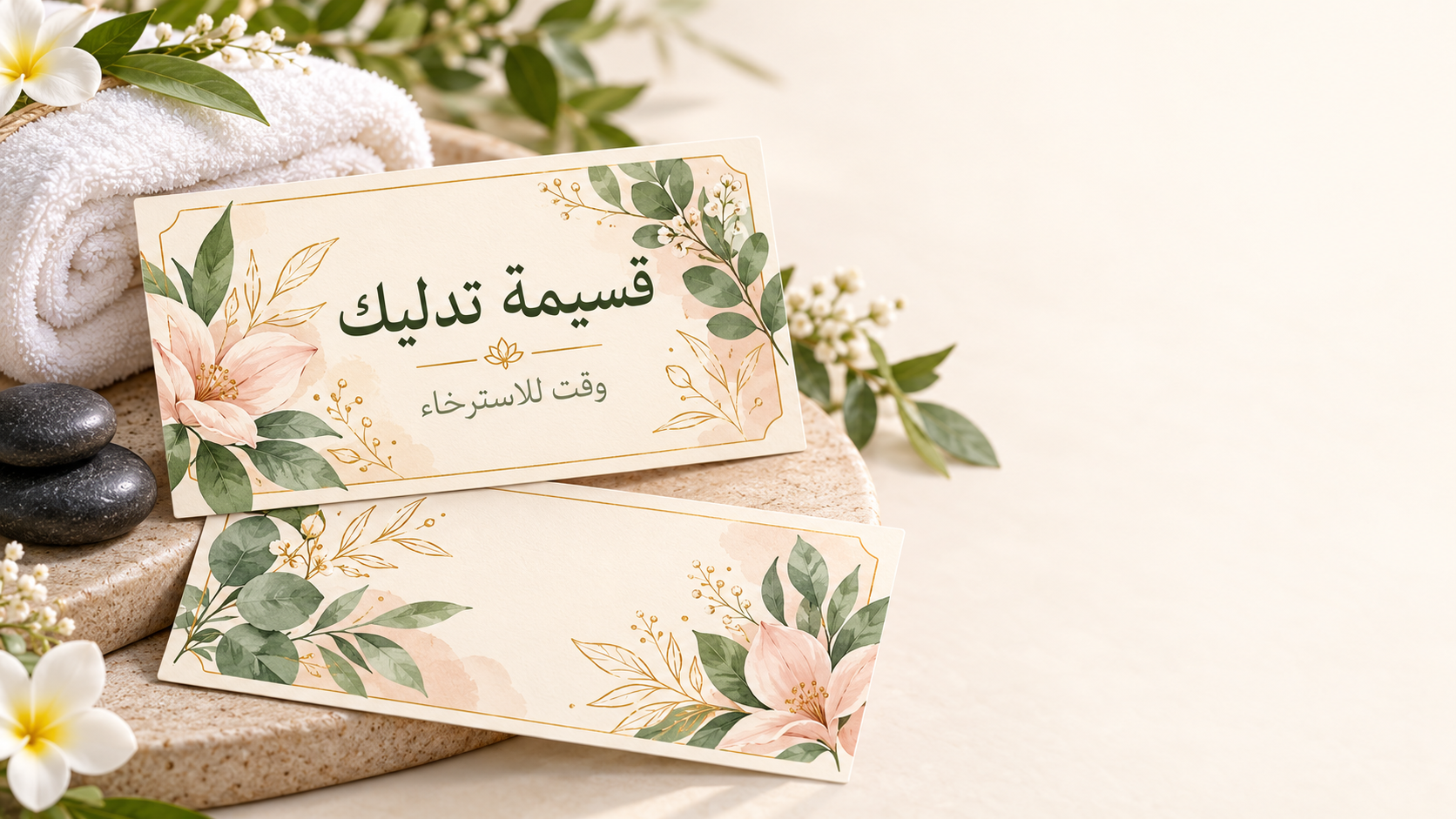 تصميم كوبون مساج تصميم كوبون مساج