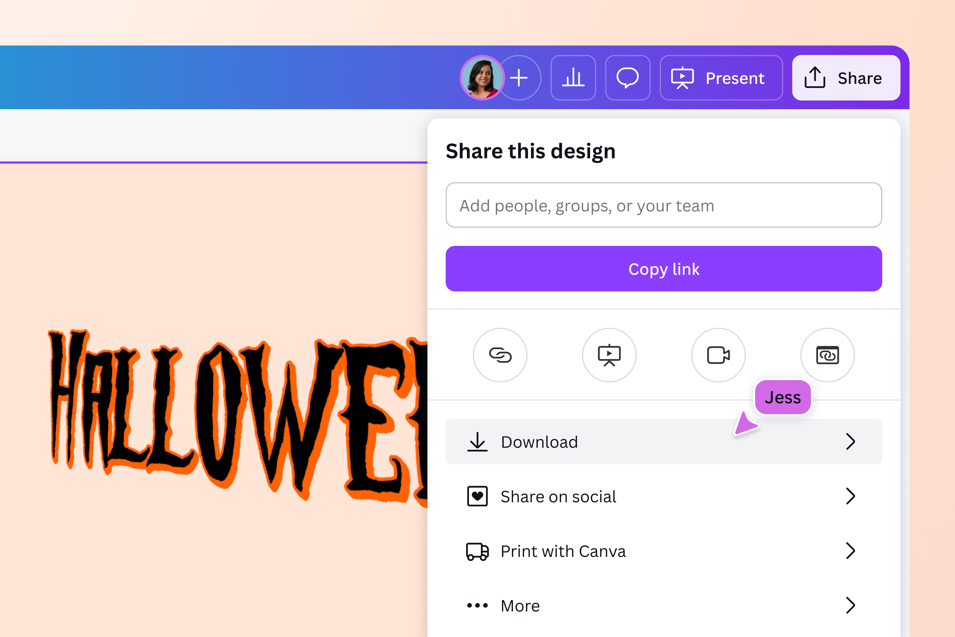 Collaborate and share your design with ease