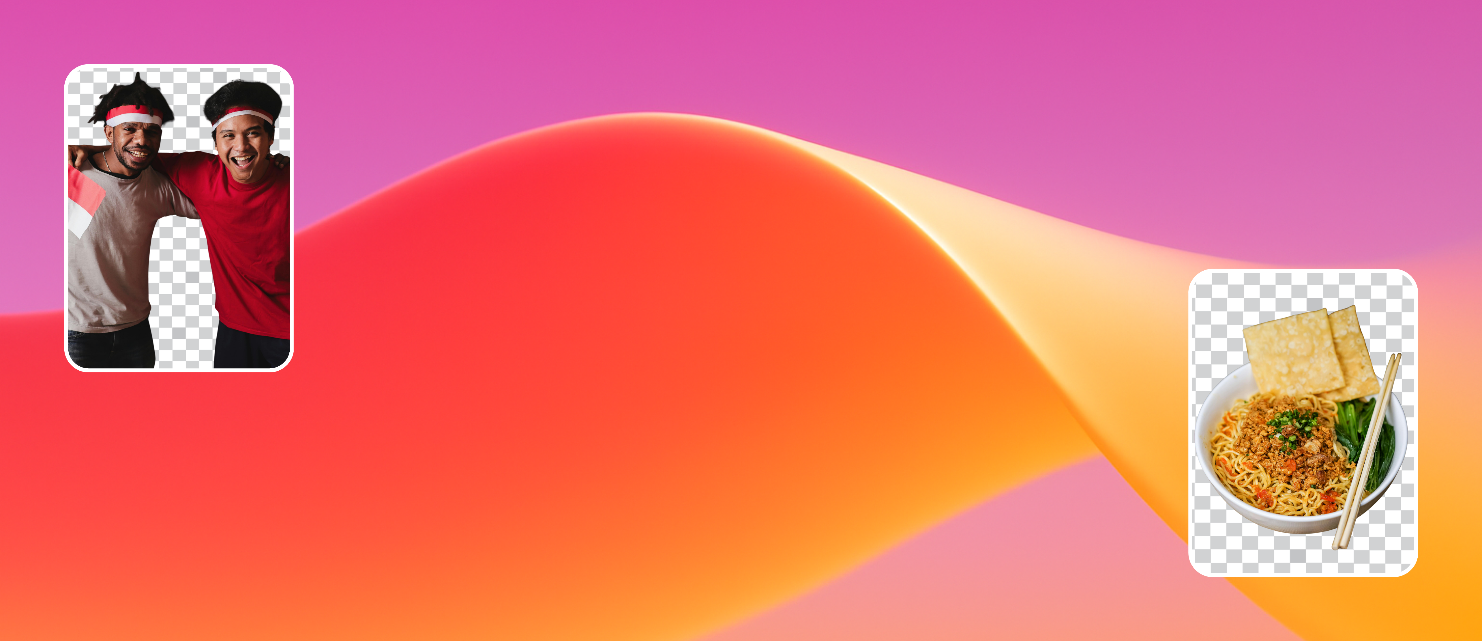 fitur background transparan Banner