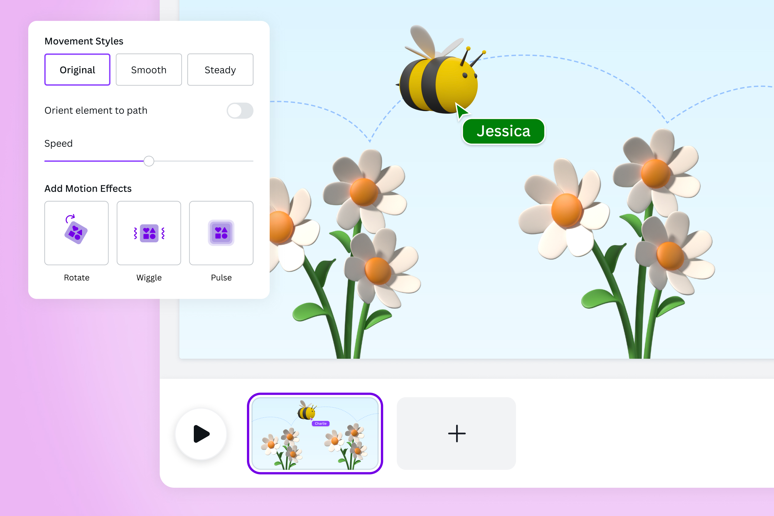 Add motion effects to your presentations
