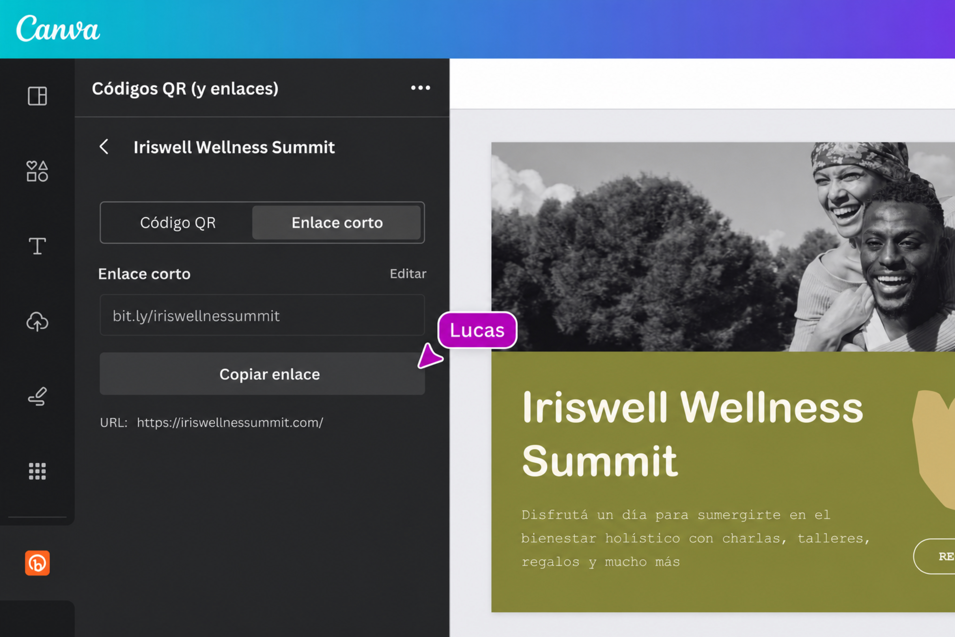 Acortá links sin salir de Canva Acortá links sin salir de Canva