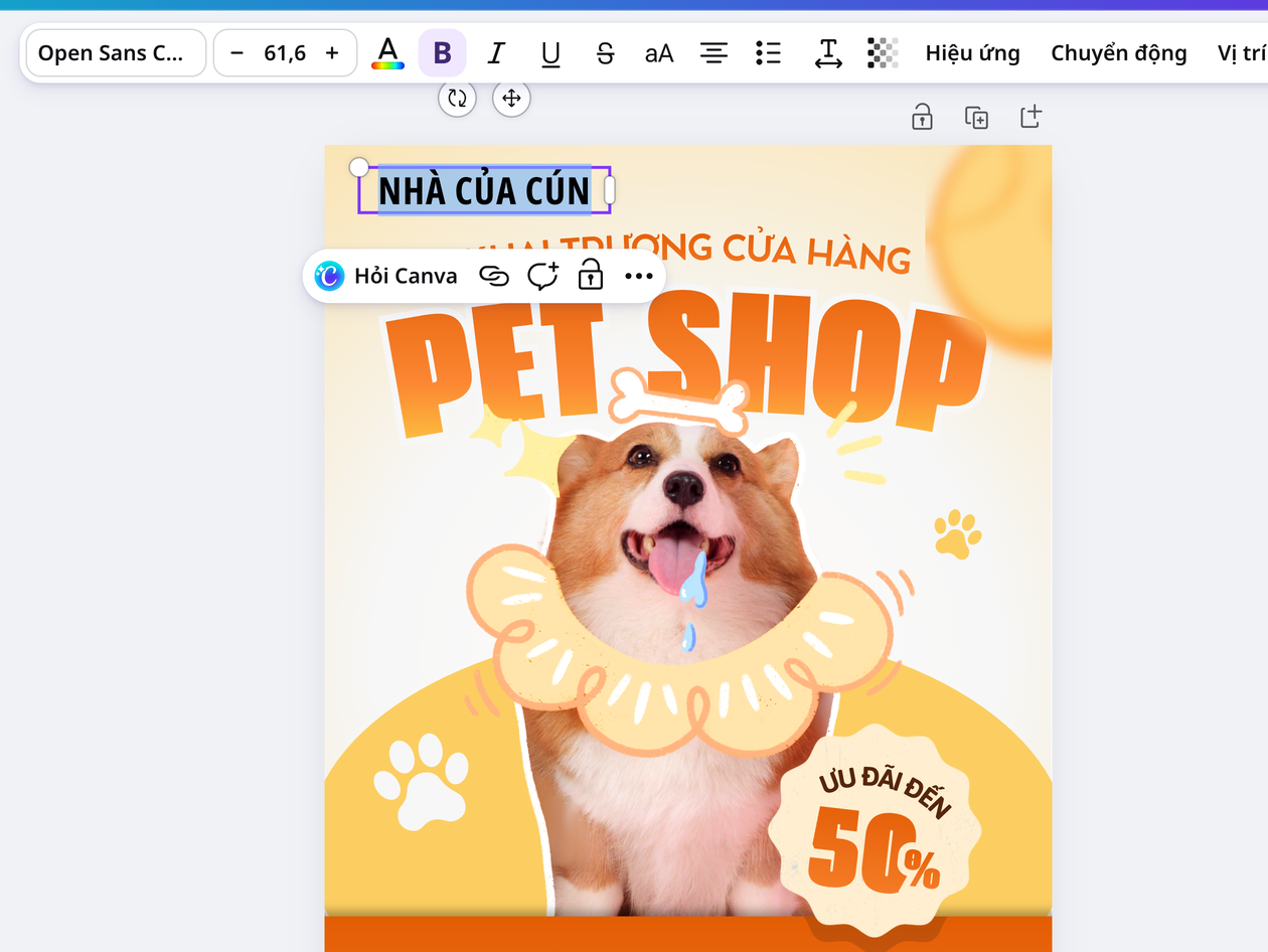 Làm được nhiều hơn cả chuyển đổi Chỉnh sửa tên PetShop trong bản thiết kế đã nhập