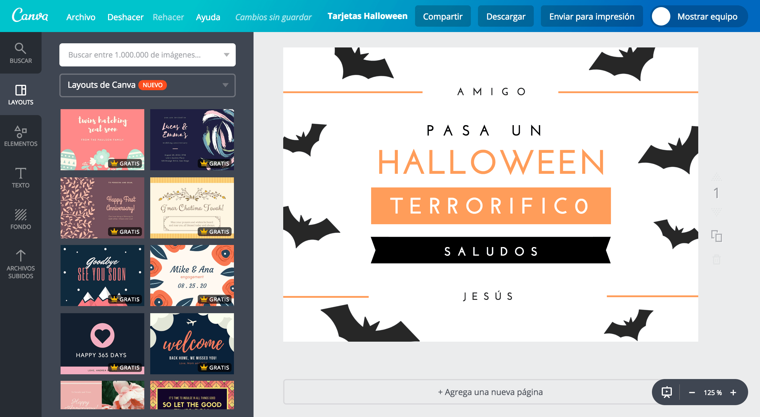 Tarjetas de Halloween