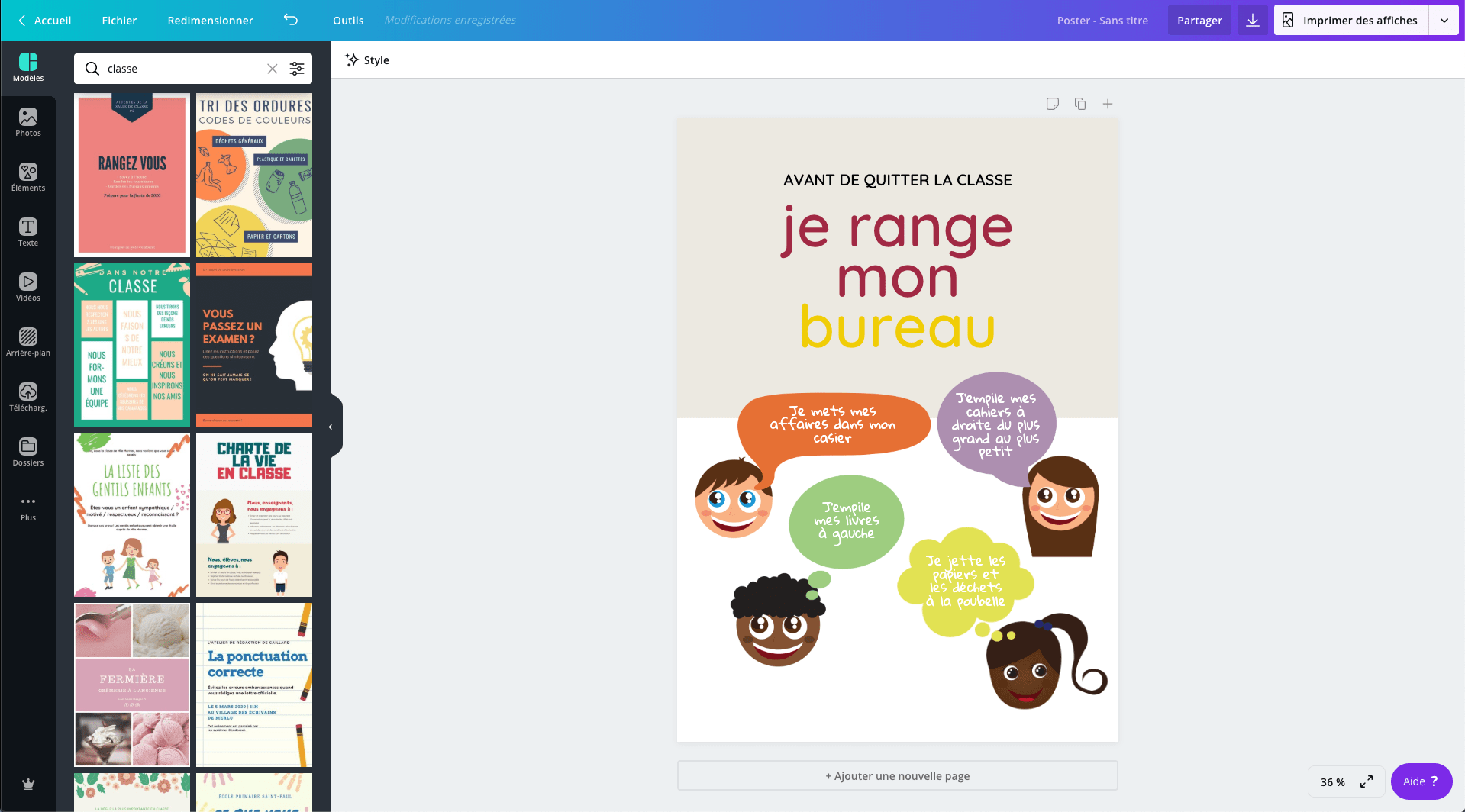 Affiches de votre classe